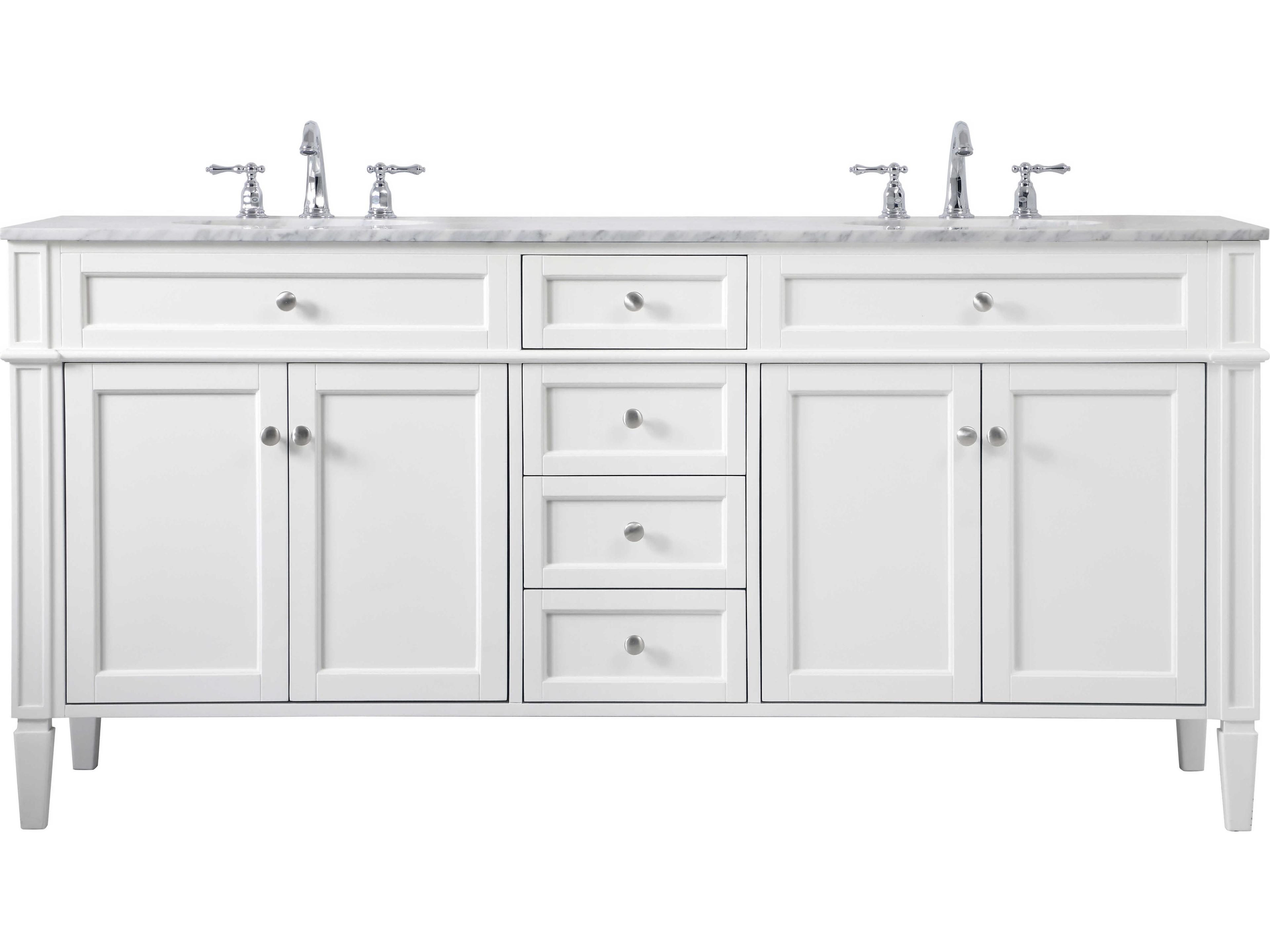 Elegant Lighting Park Avenue White 72" Vanity