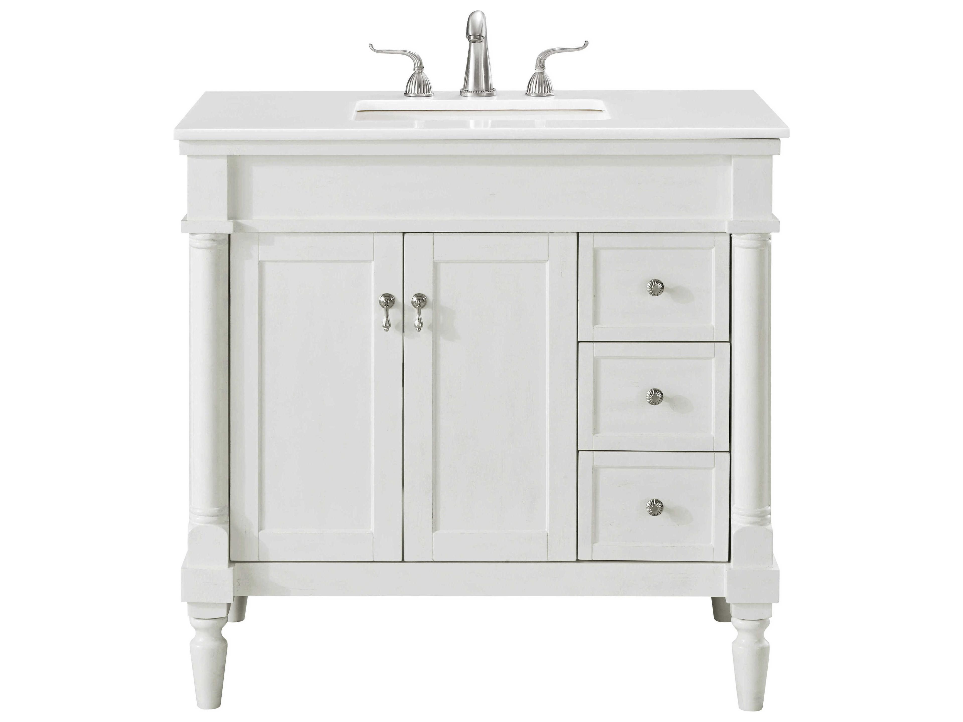 Lexington Antique White 36" Vanity