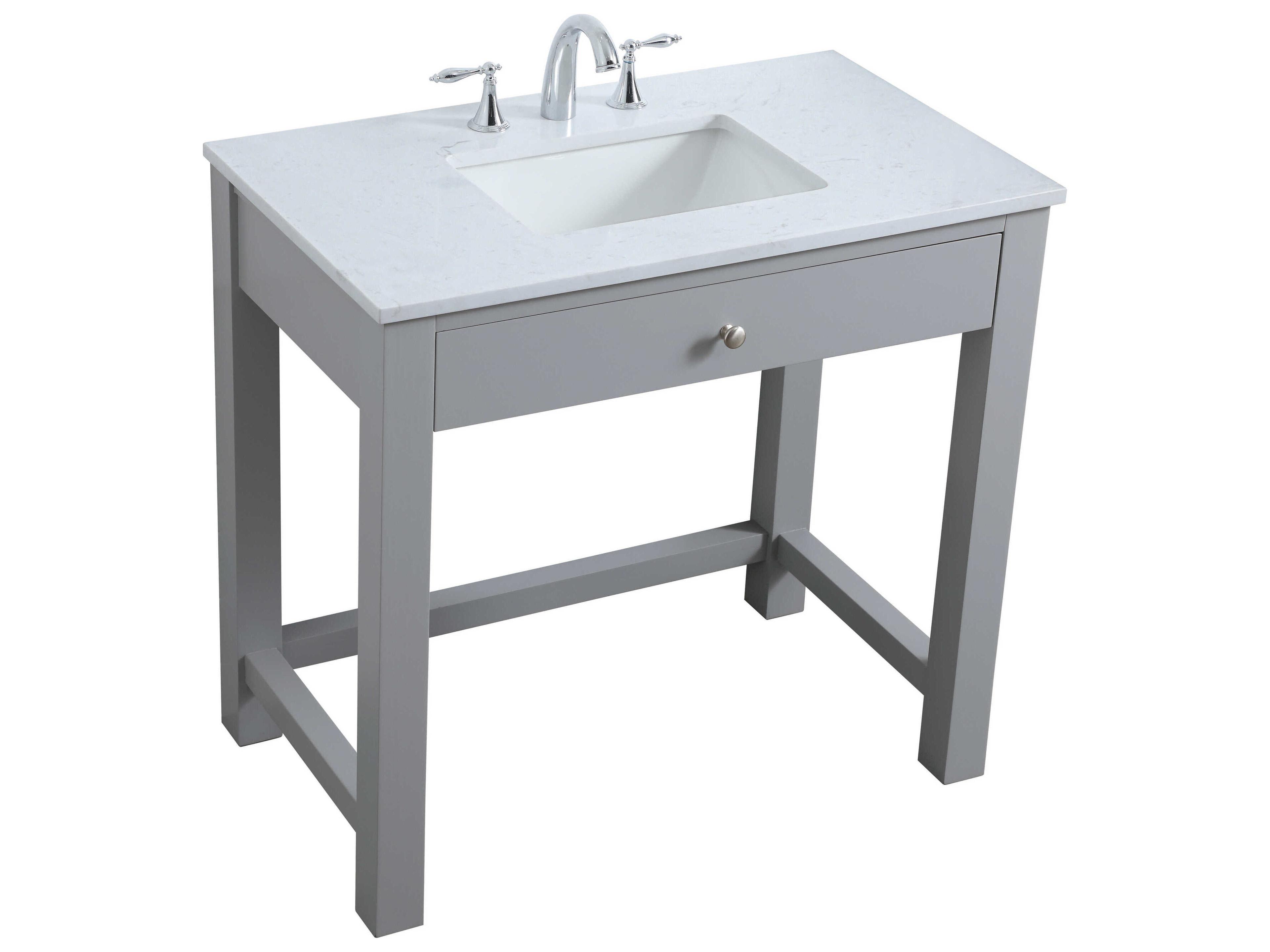 Elegant Lighting Hudson Grey ADA Compliant Vanity