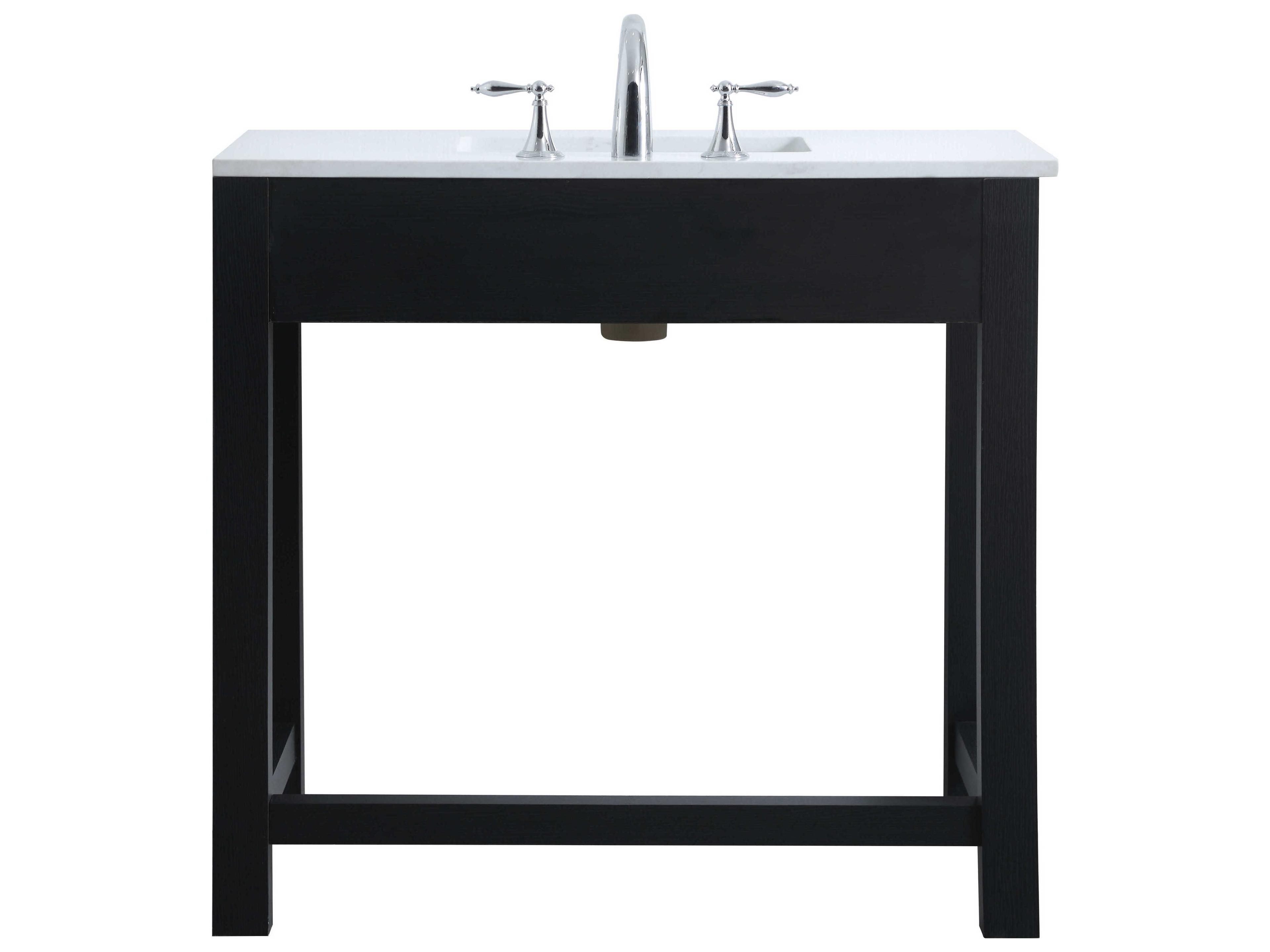Elegant Lighting Hudson Black ADA Compliant Vanity