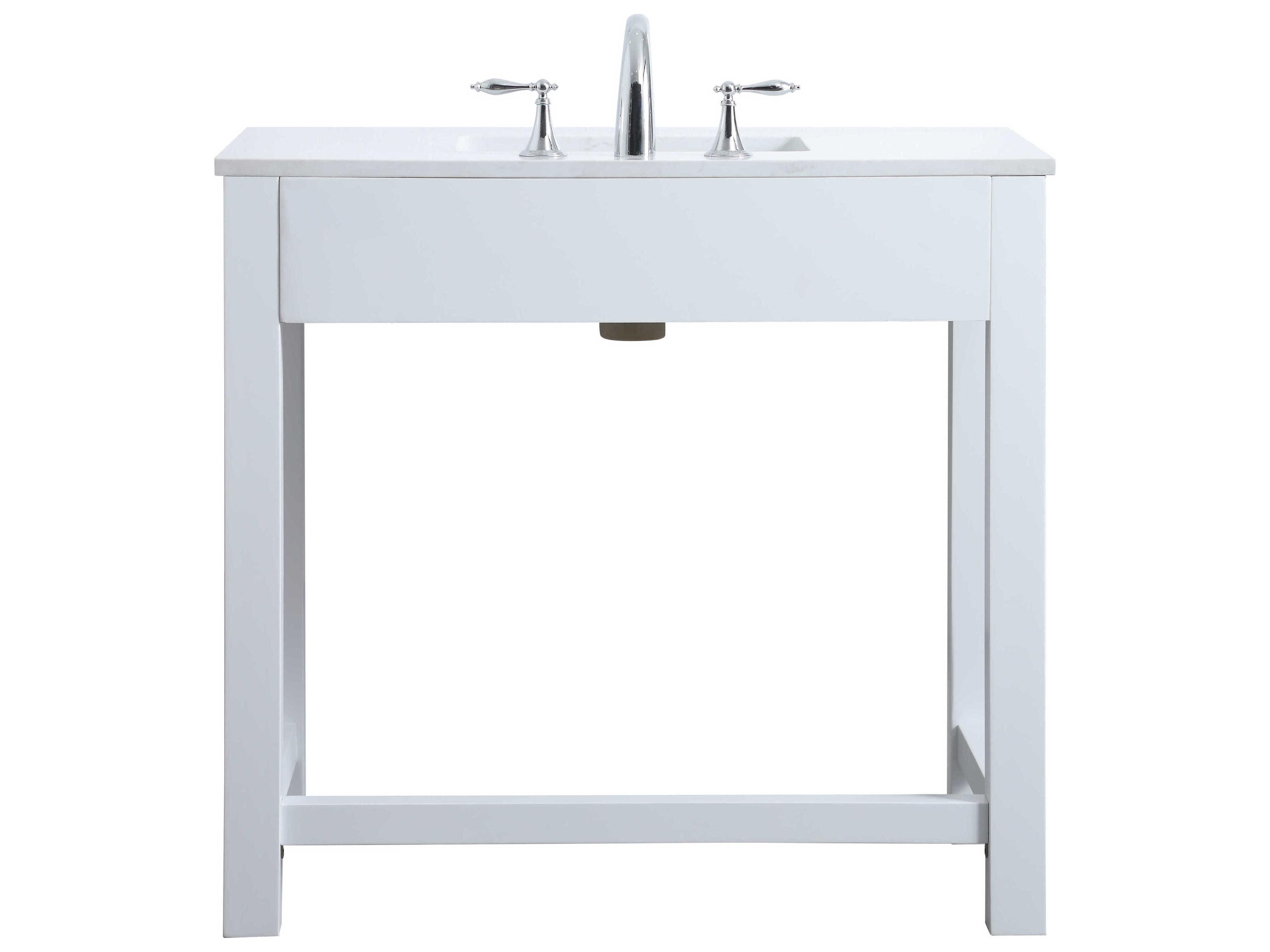Elegant Lighting Hudson White ADA Compliant Vanity