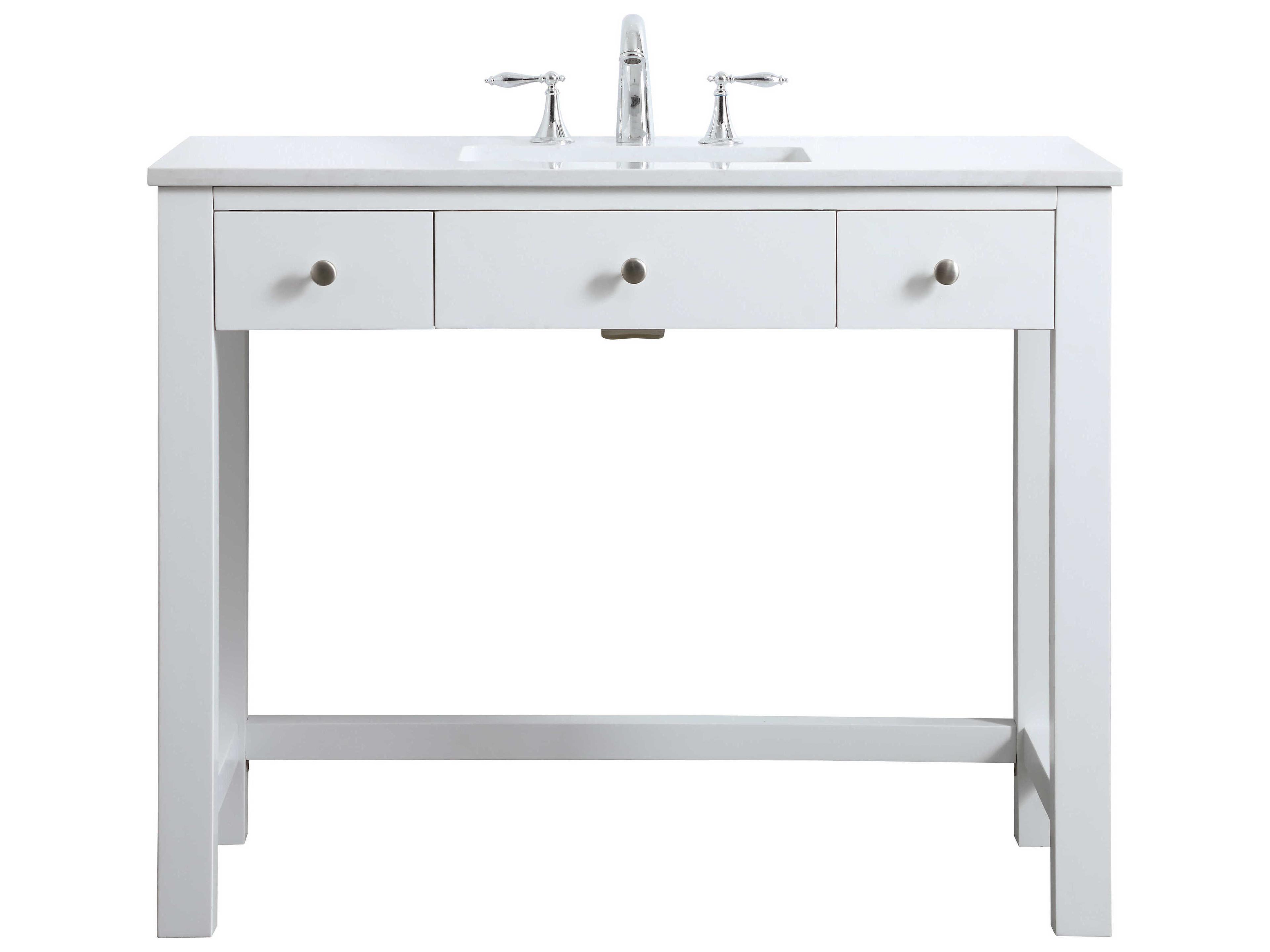 Hudson 42-inch Bathroom Vanity White ADA Compliant