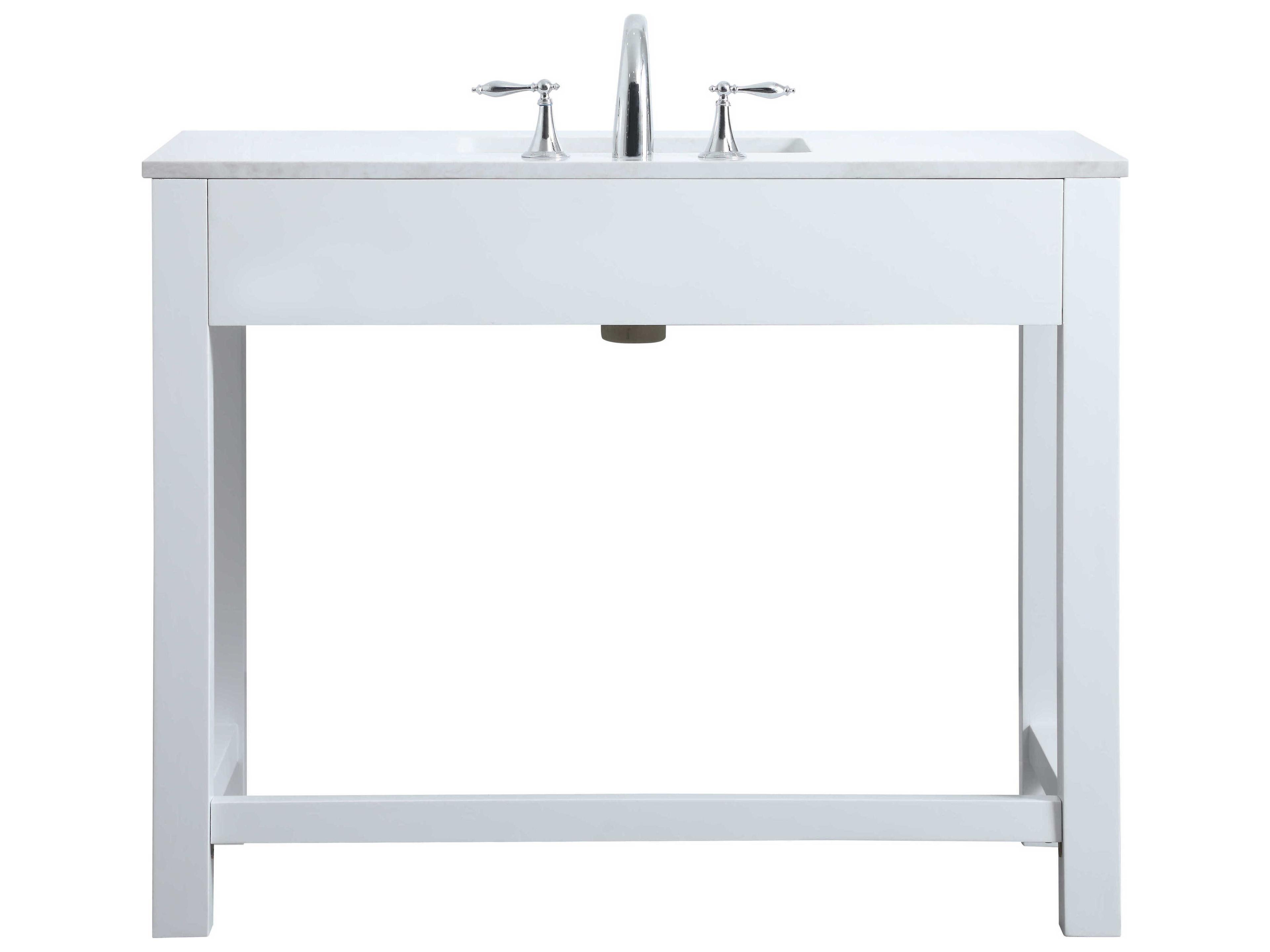Elegant Lighting Hudson White ADA Compliant Vanity