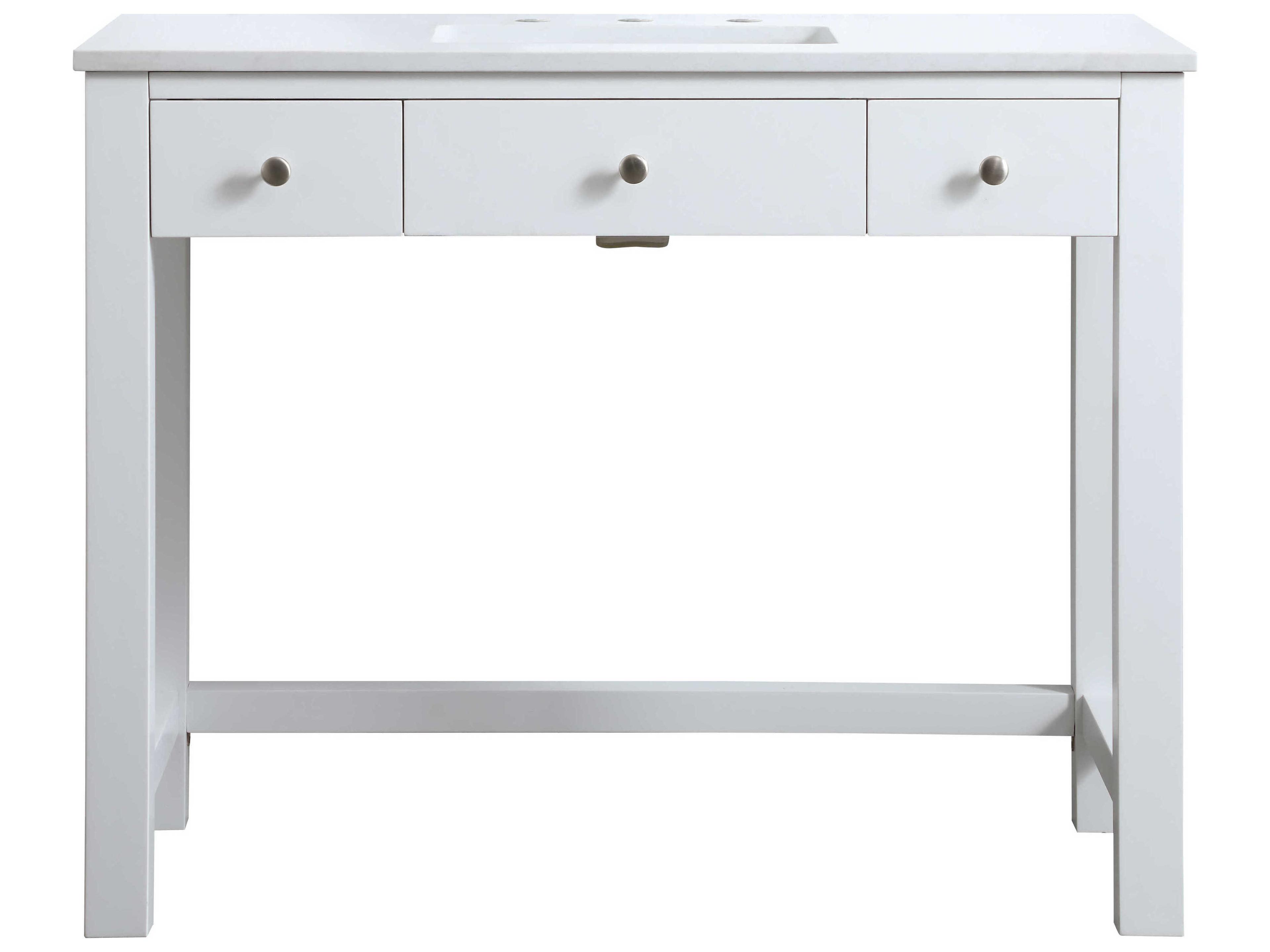 Elegant Lighting Hudson White ADA Compliant Vanity