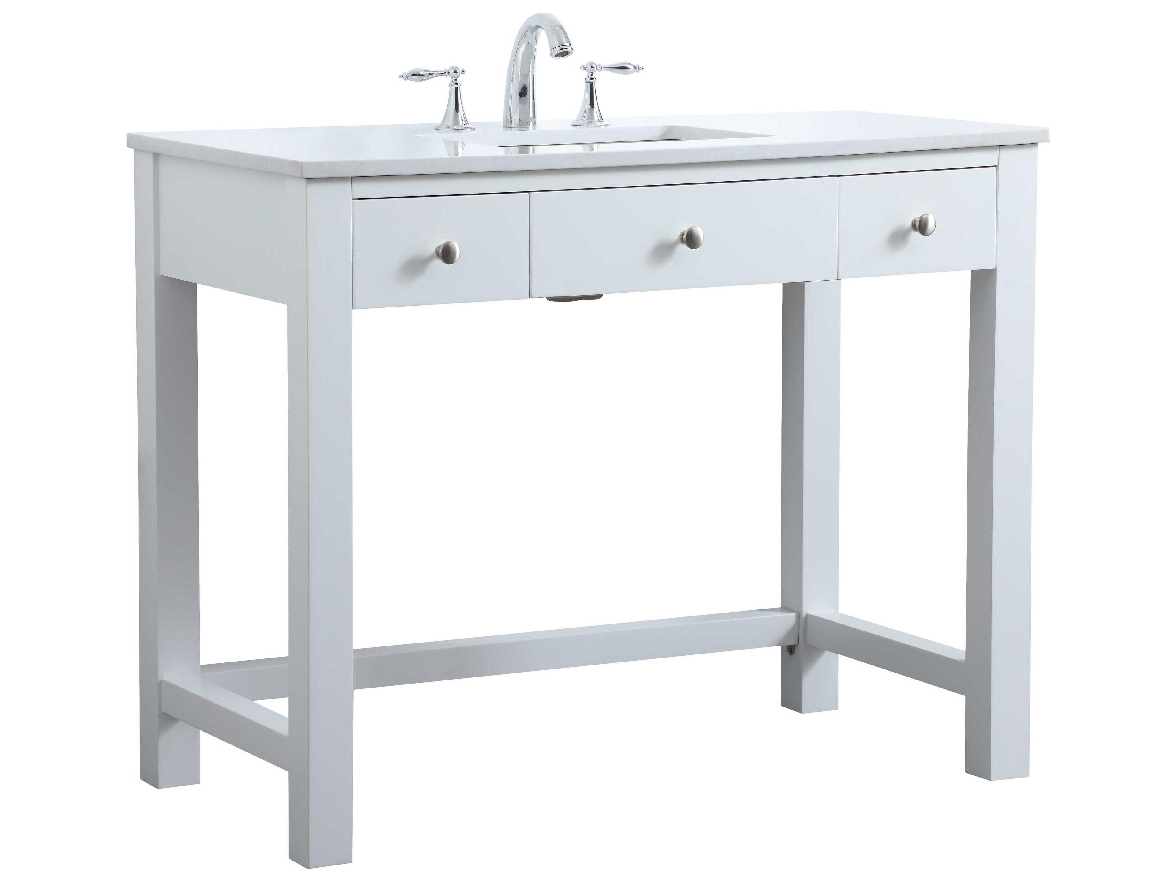 Elegant Lighting Hudson White ADA Compliant Vanity