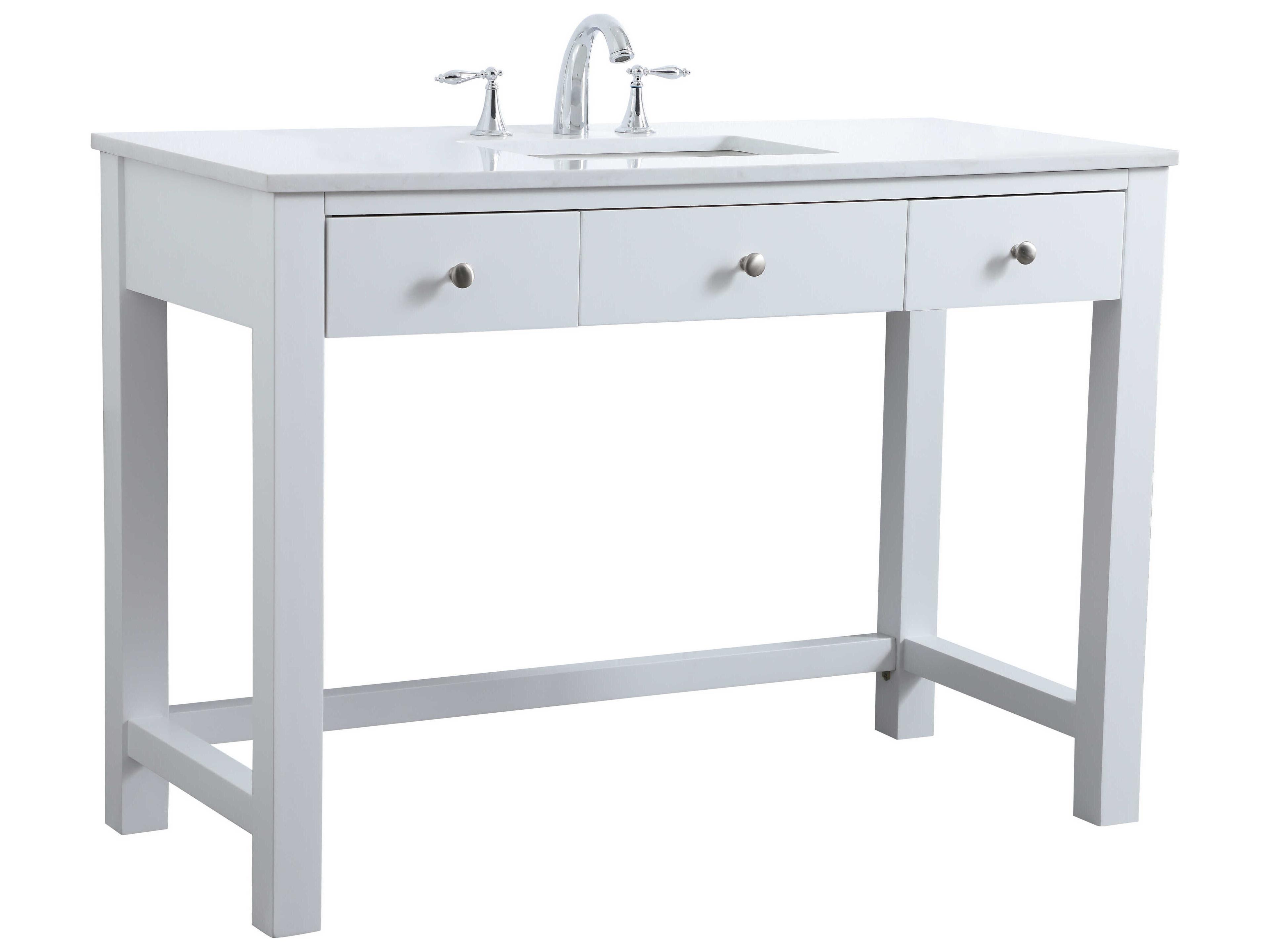 Elegant Lighting Hudson White ADA Compliant Vanity