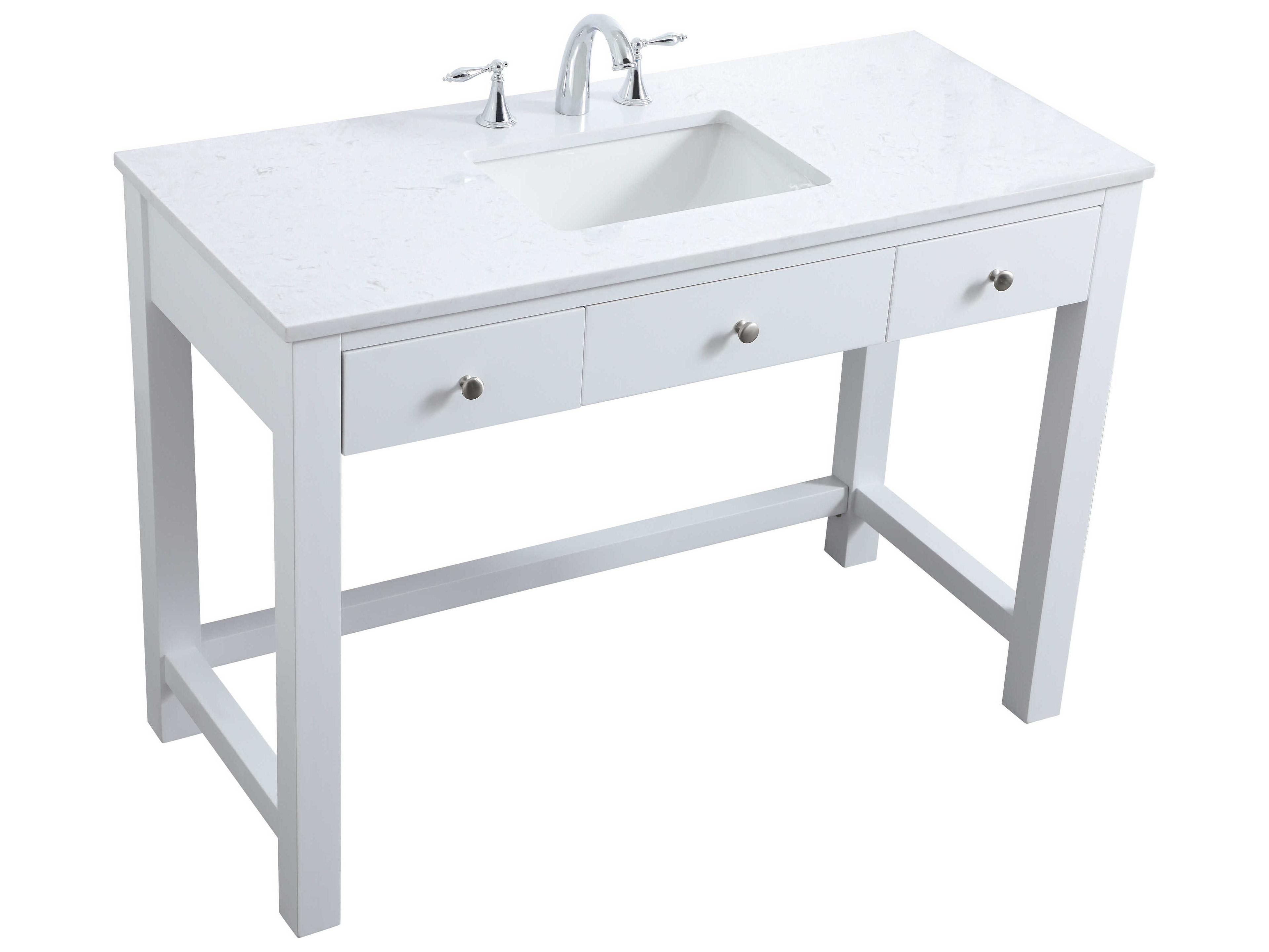 Elegant Lighting Hudson White ADA Compliant Vanity