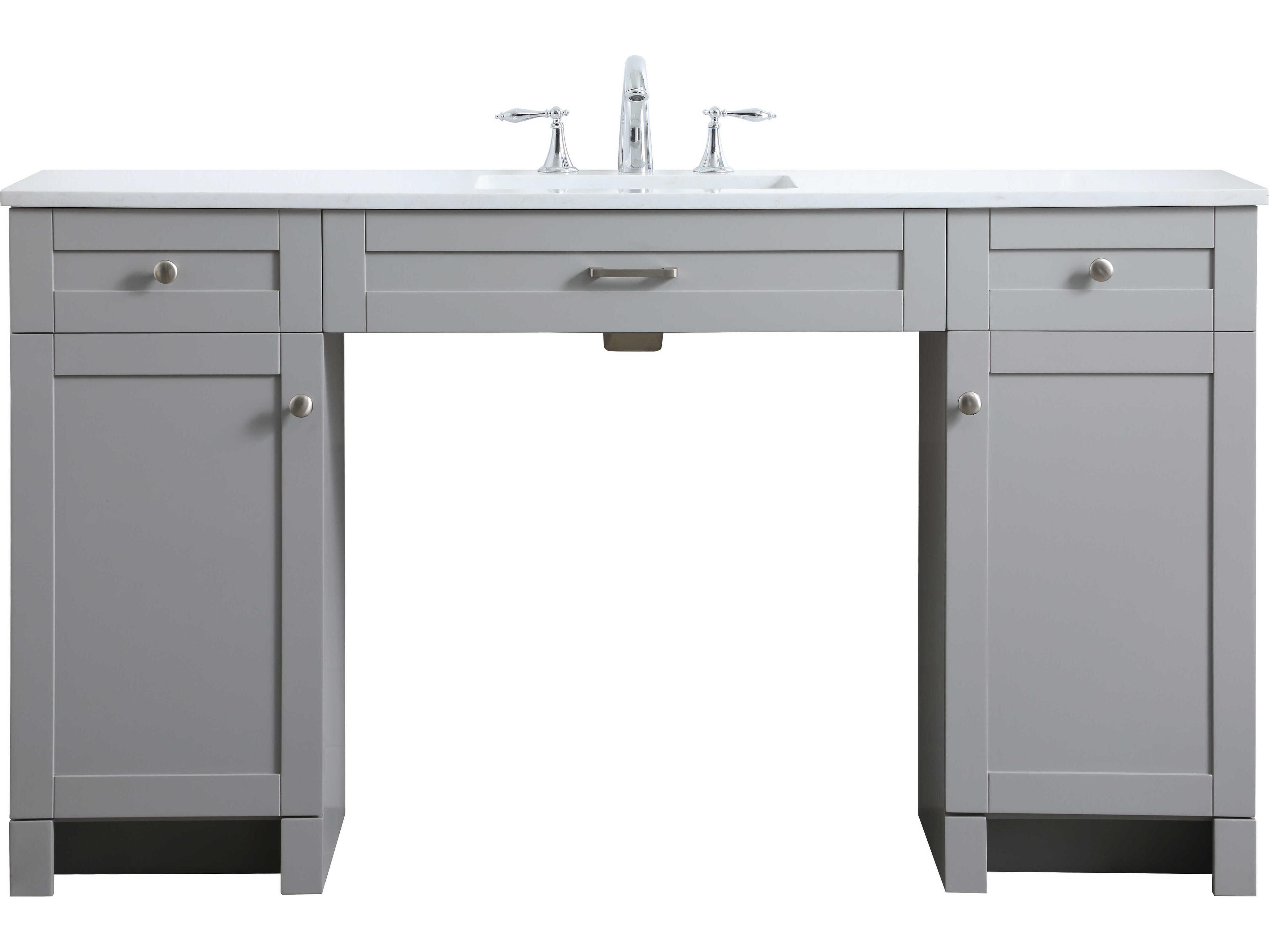 Cooper Bathroom Vanity 60 Inch Grey ADA Compliant