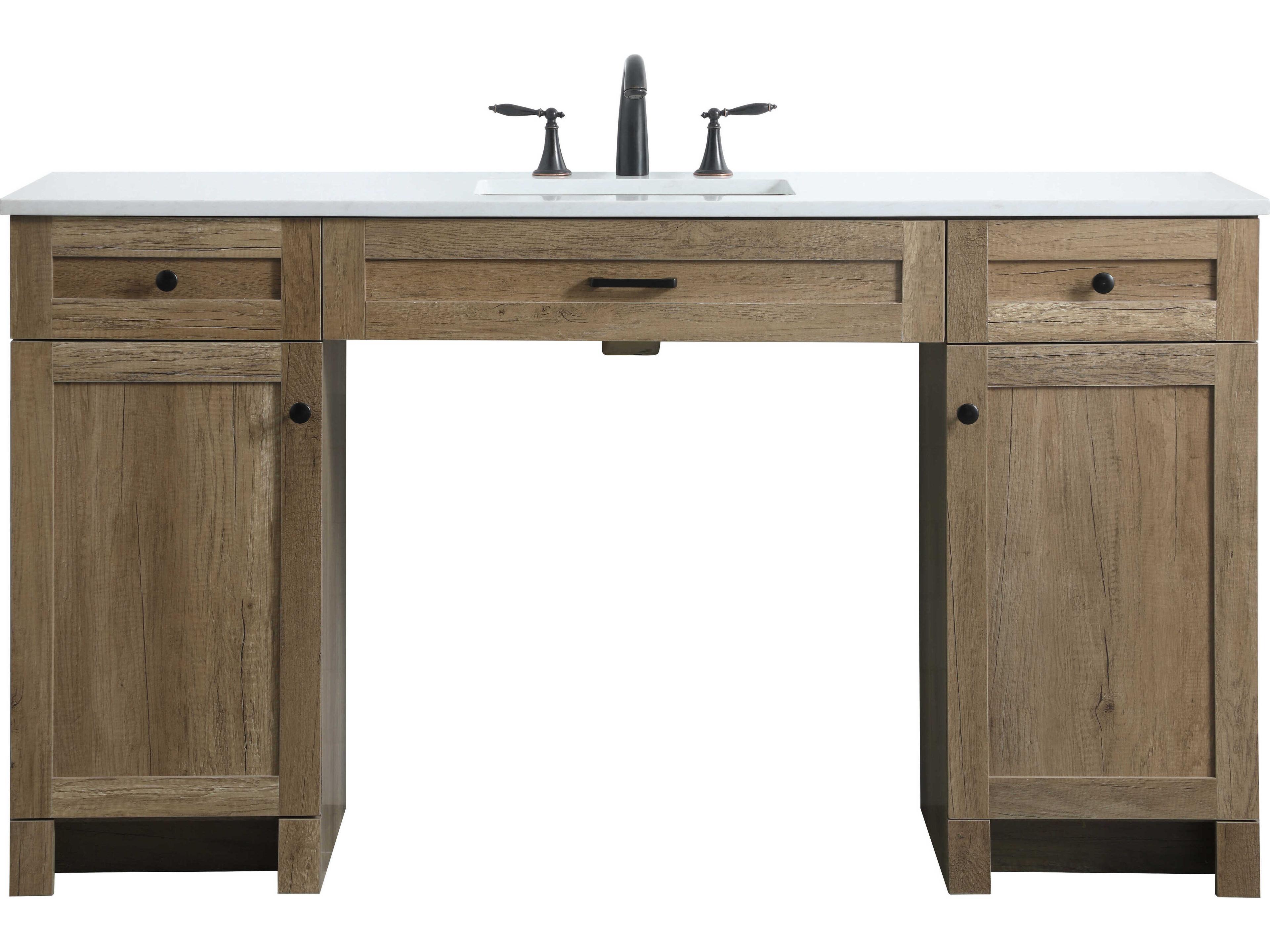 Cooper Bathroom Vanity 60 Inch ADA Compliant Natural Oak