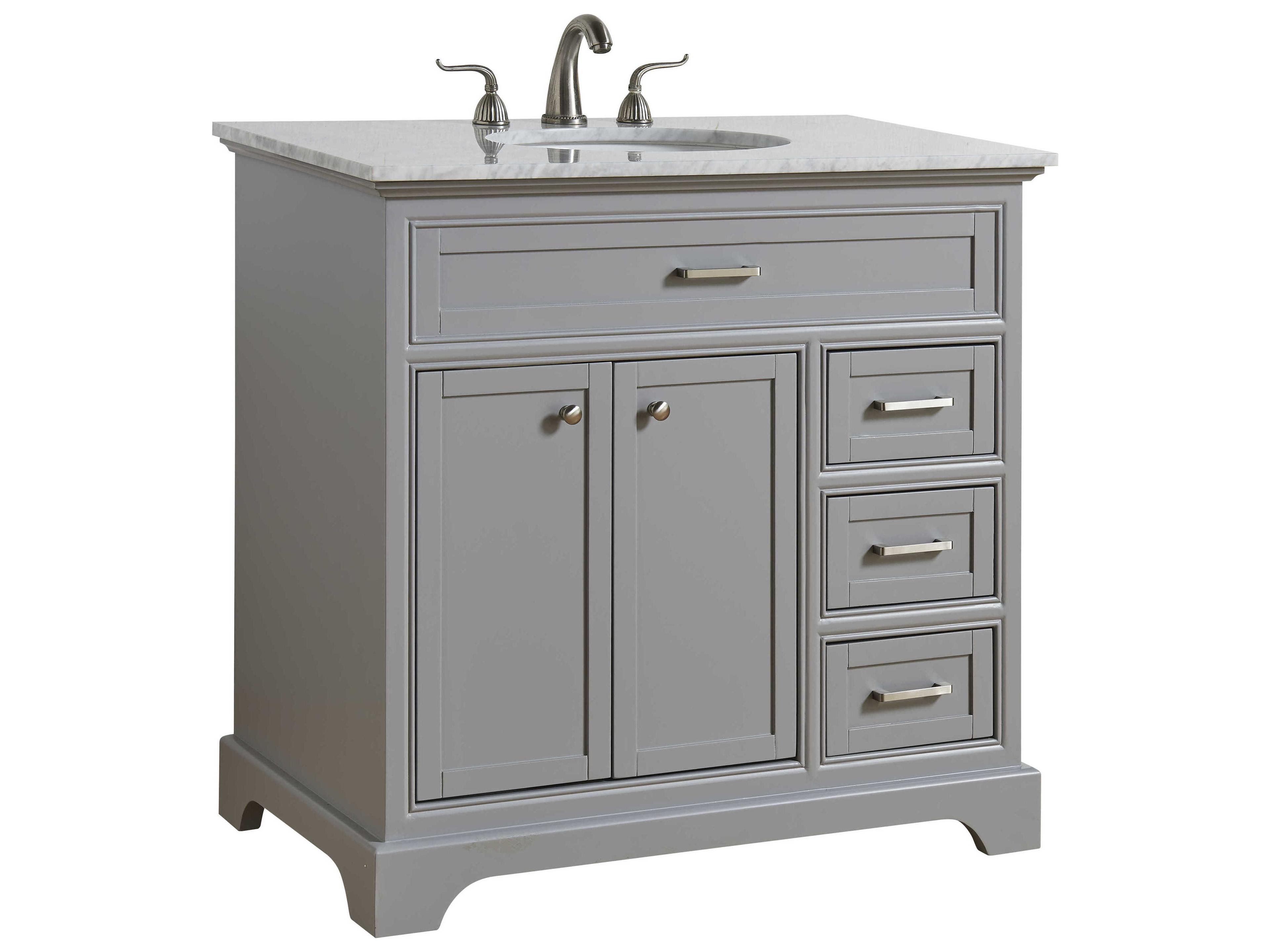 Elegant Lighting Americana Light Grey 36" Vanity