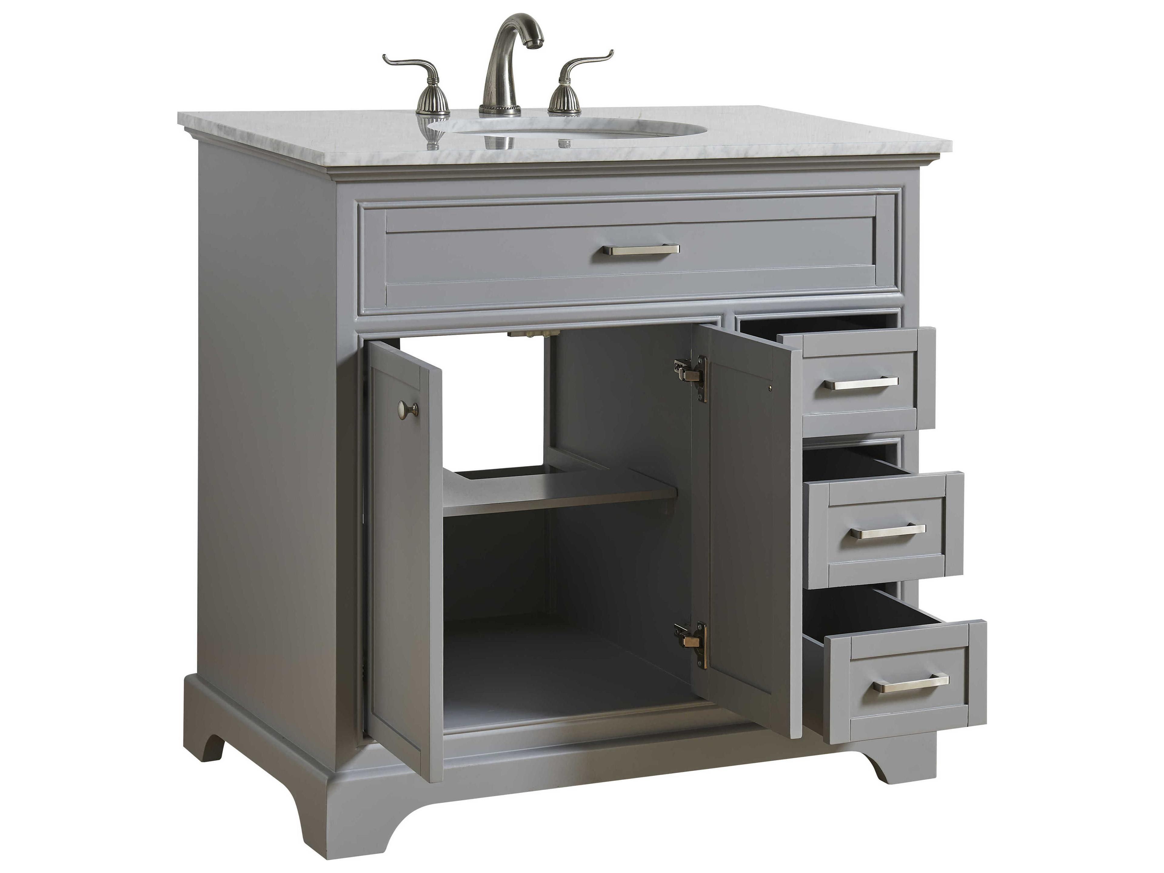 Elegant Lighting Americana Light Grey 36" Vanity