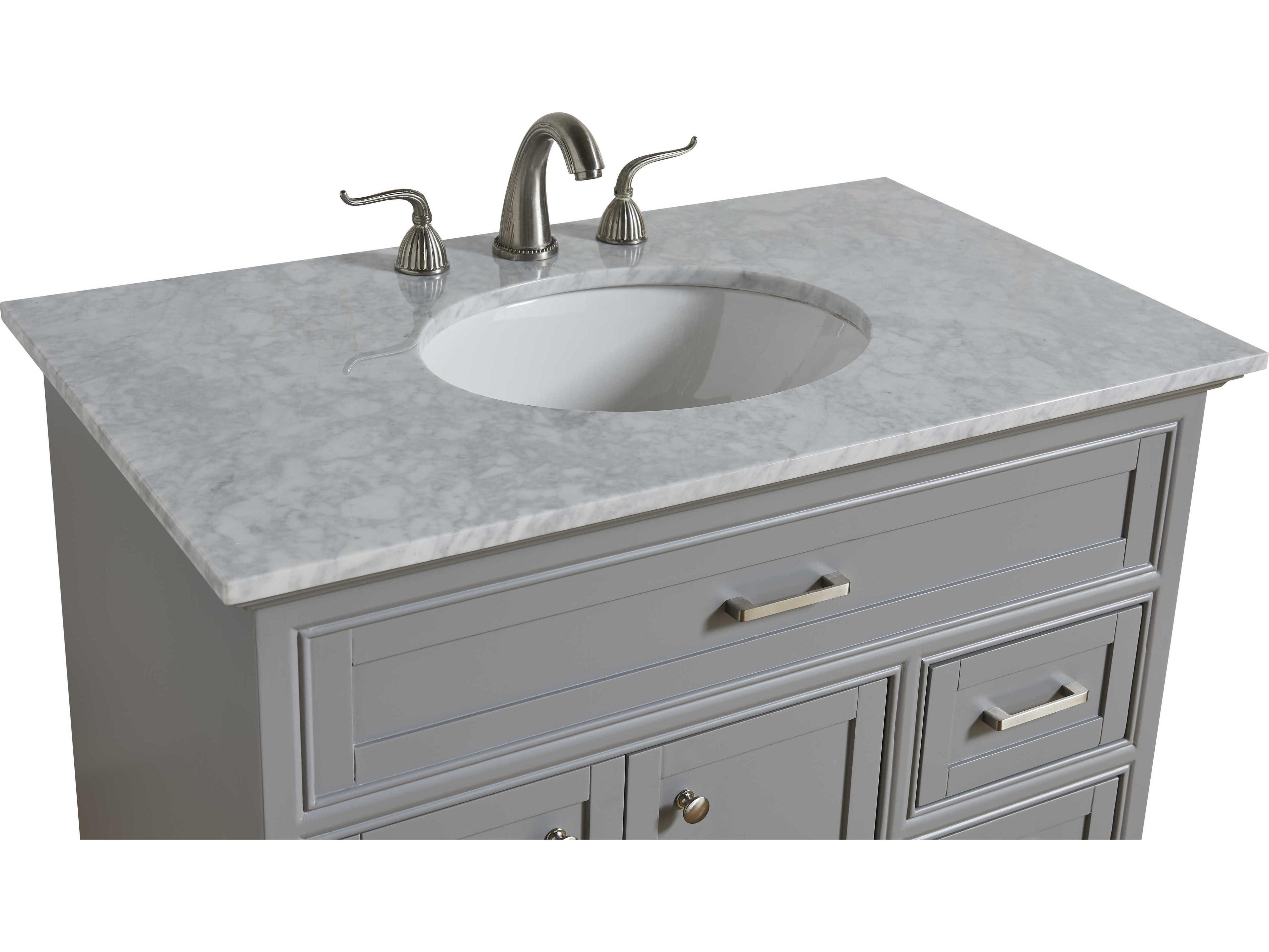 Elegant Lighting Americana Light Grey 36" Vanity