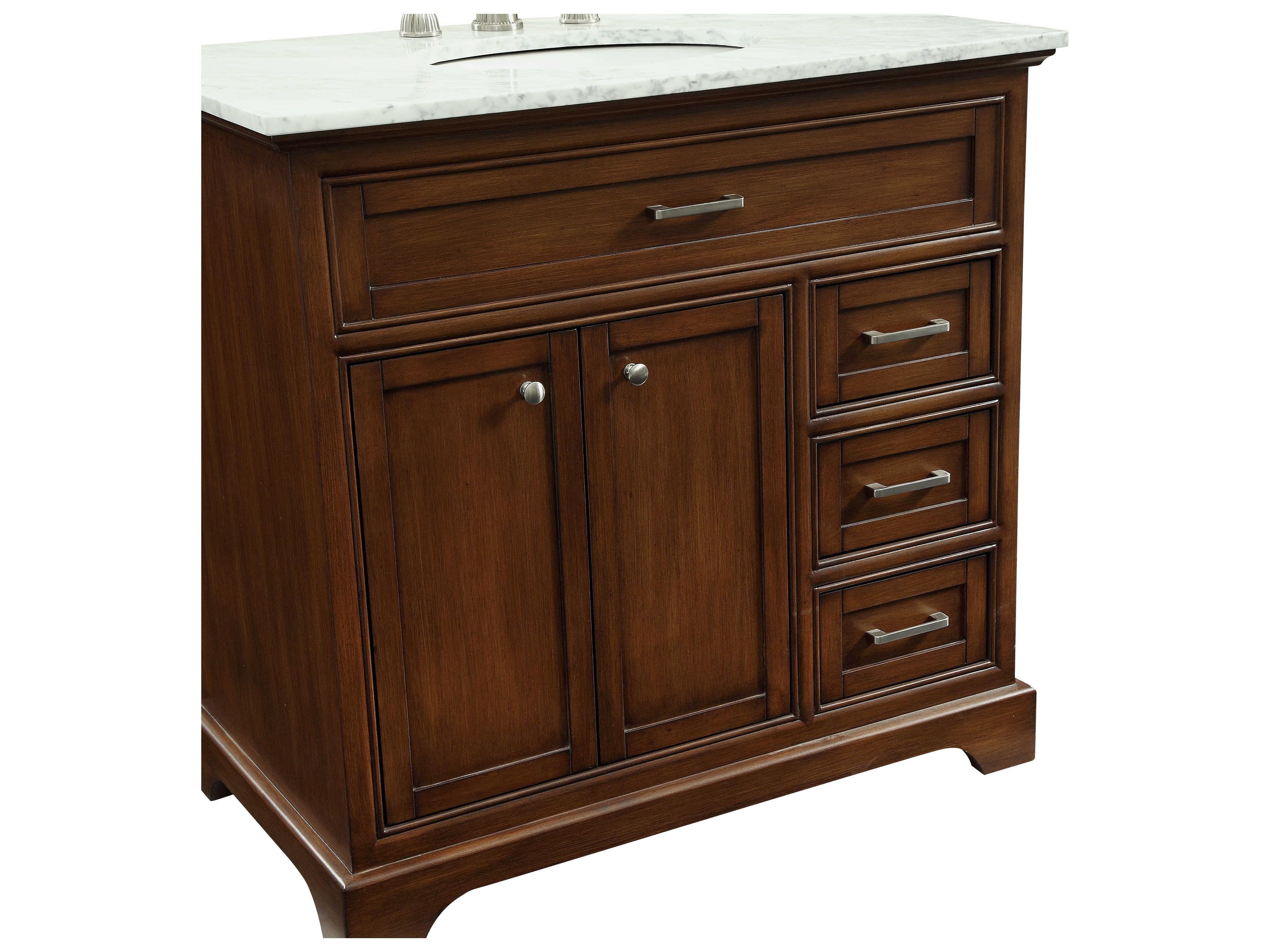 Elegant Lighting Americana Teak 36" Vanity