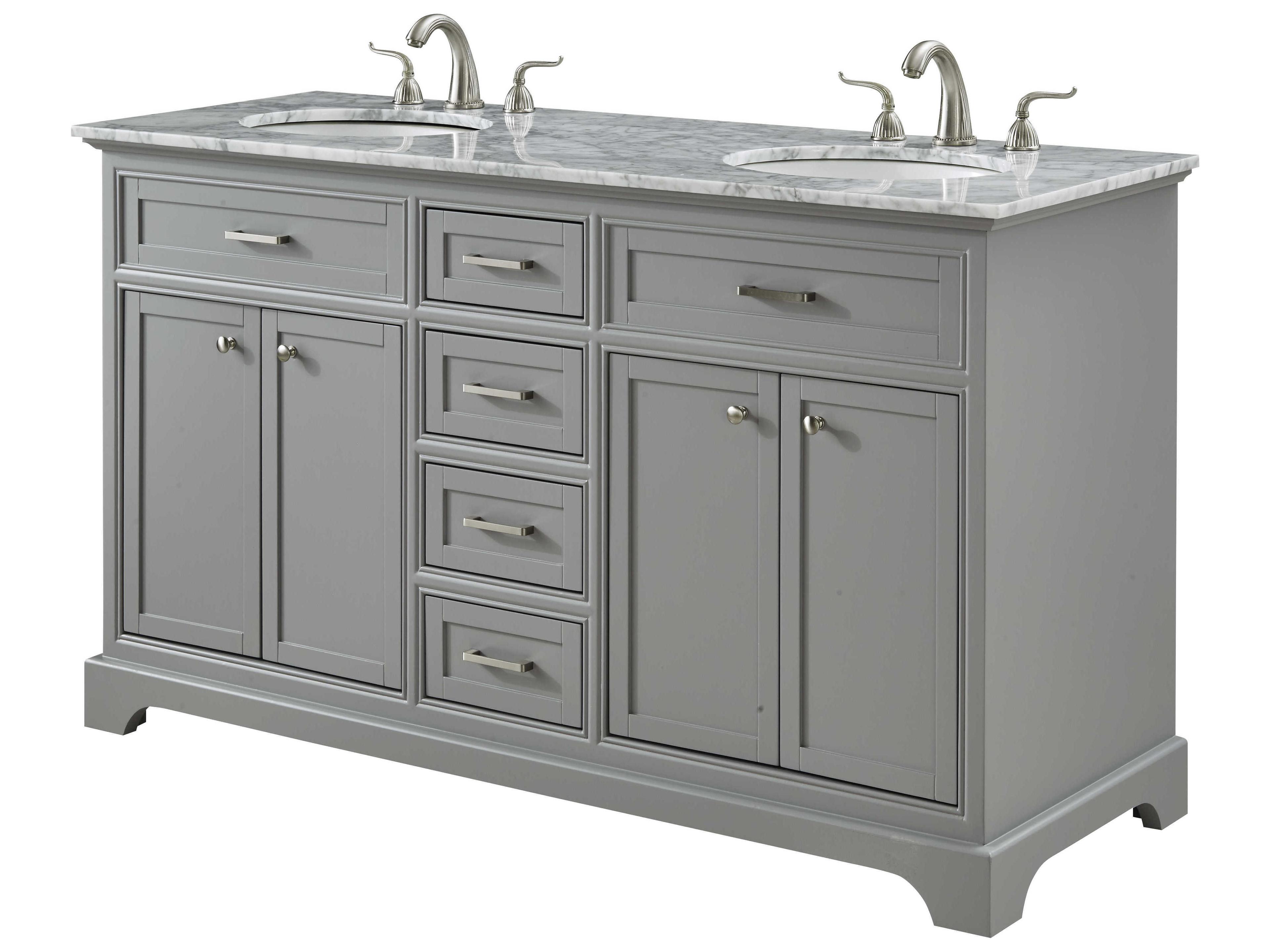 Elegant Lighting Americana Light Grey 60" Vanity