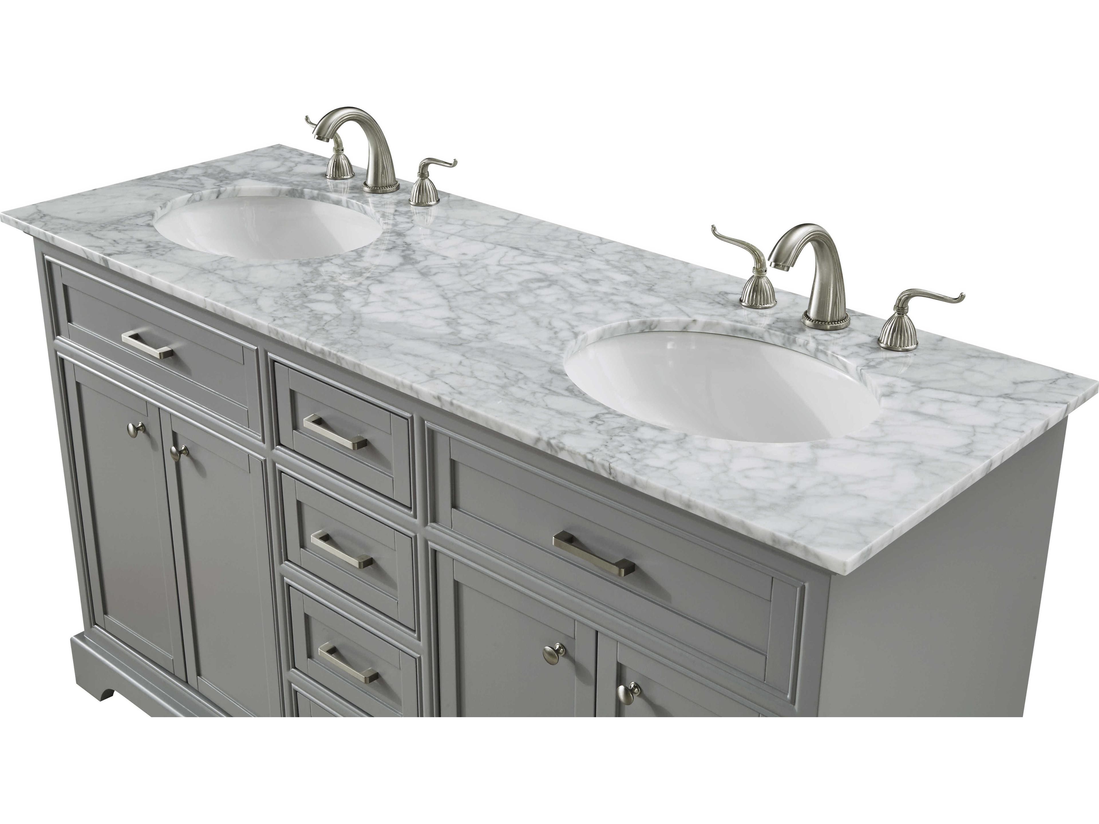 Elegant Lighting Americana Light Grey 60" Vanity