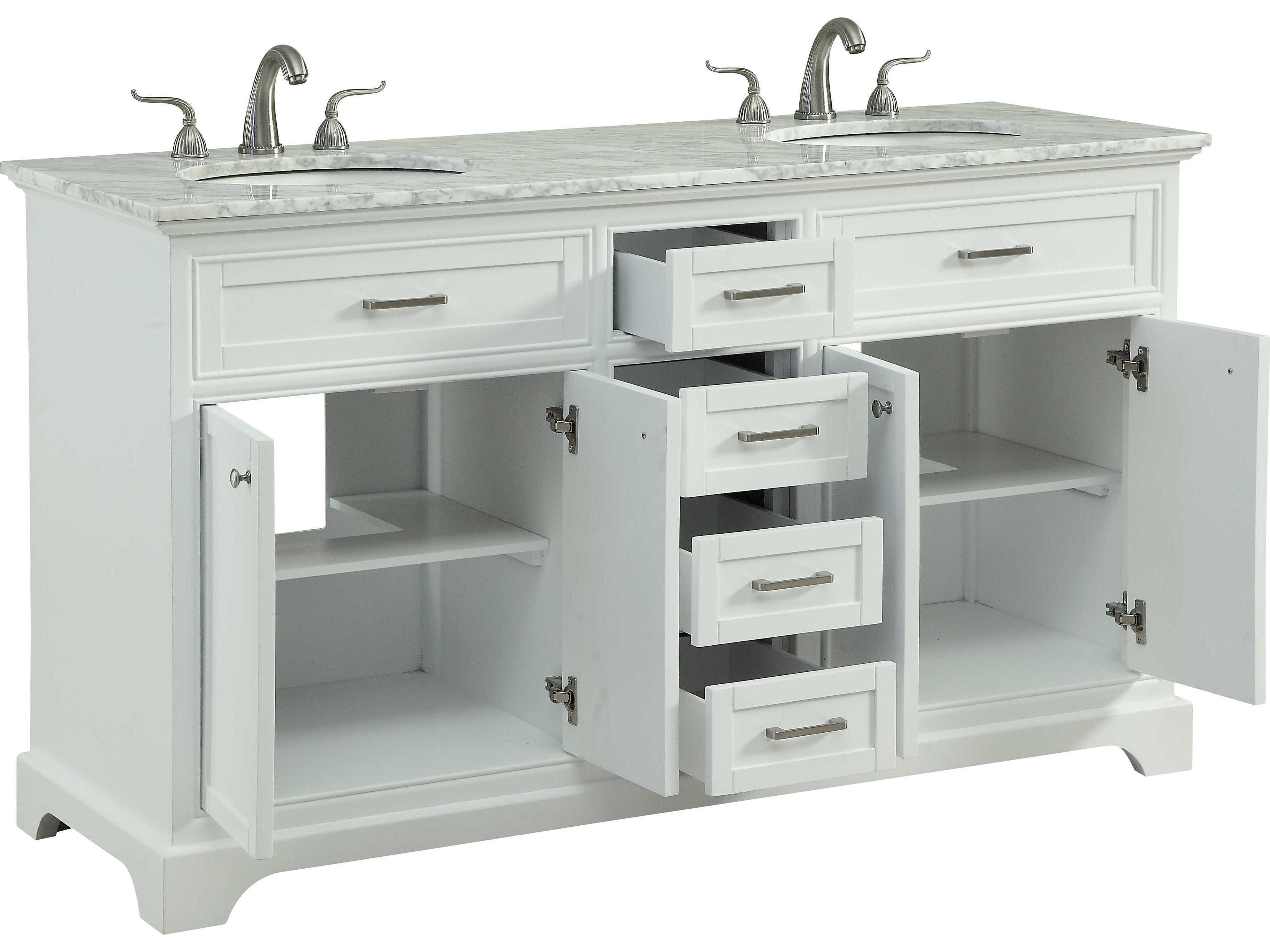 Elegant Lighting Americana White 60" Vanity