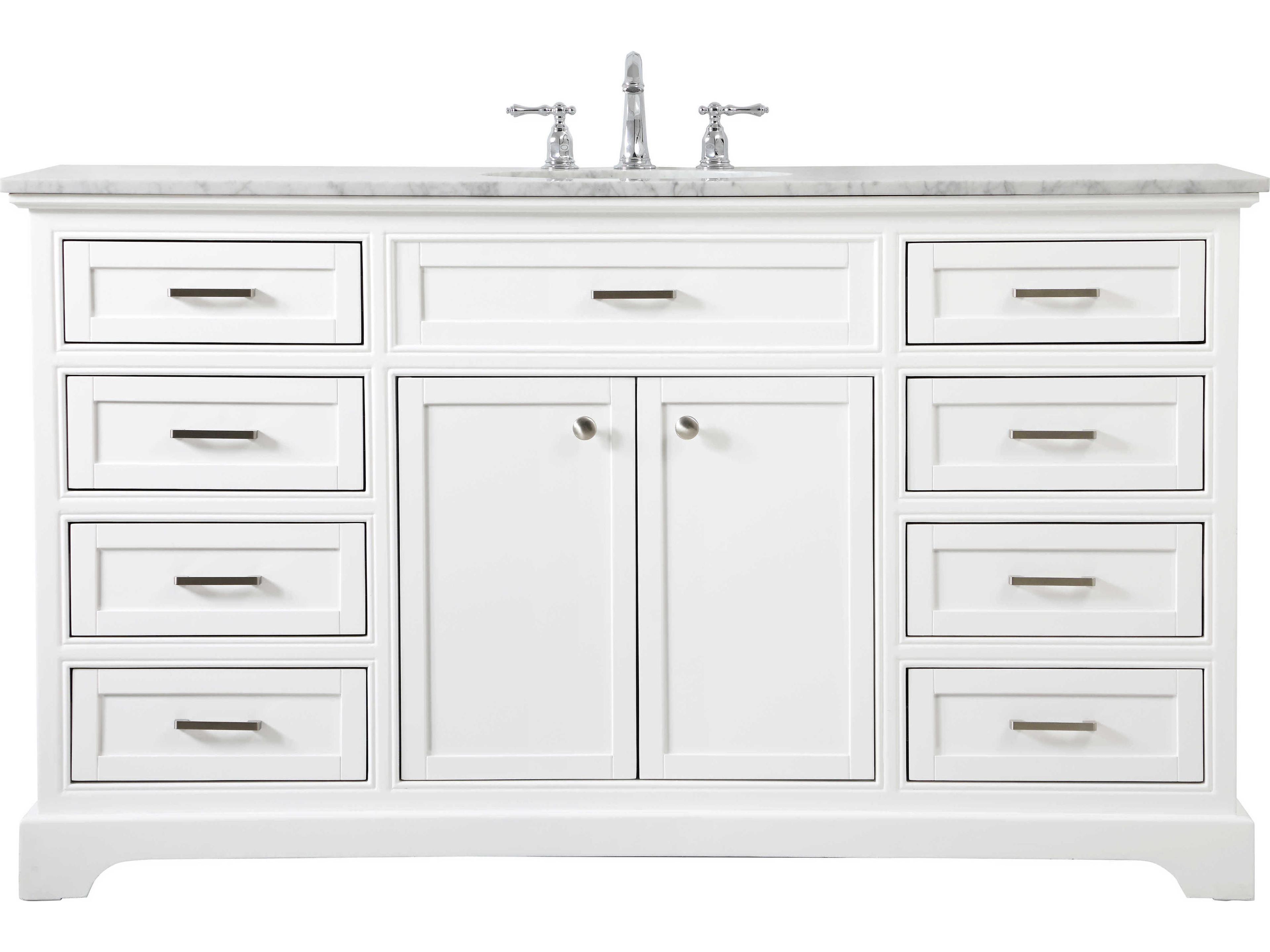 Elegant Lighting Americana White 60" Vanity