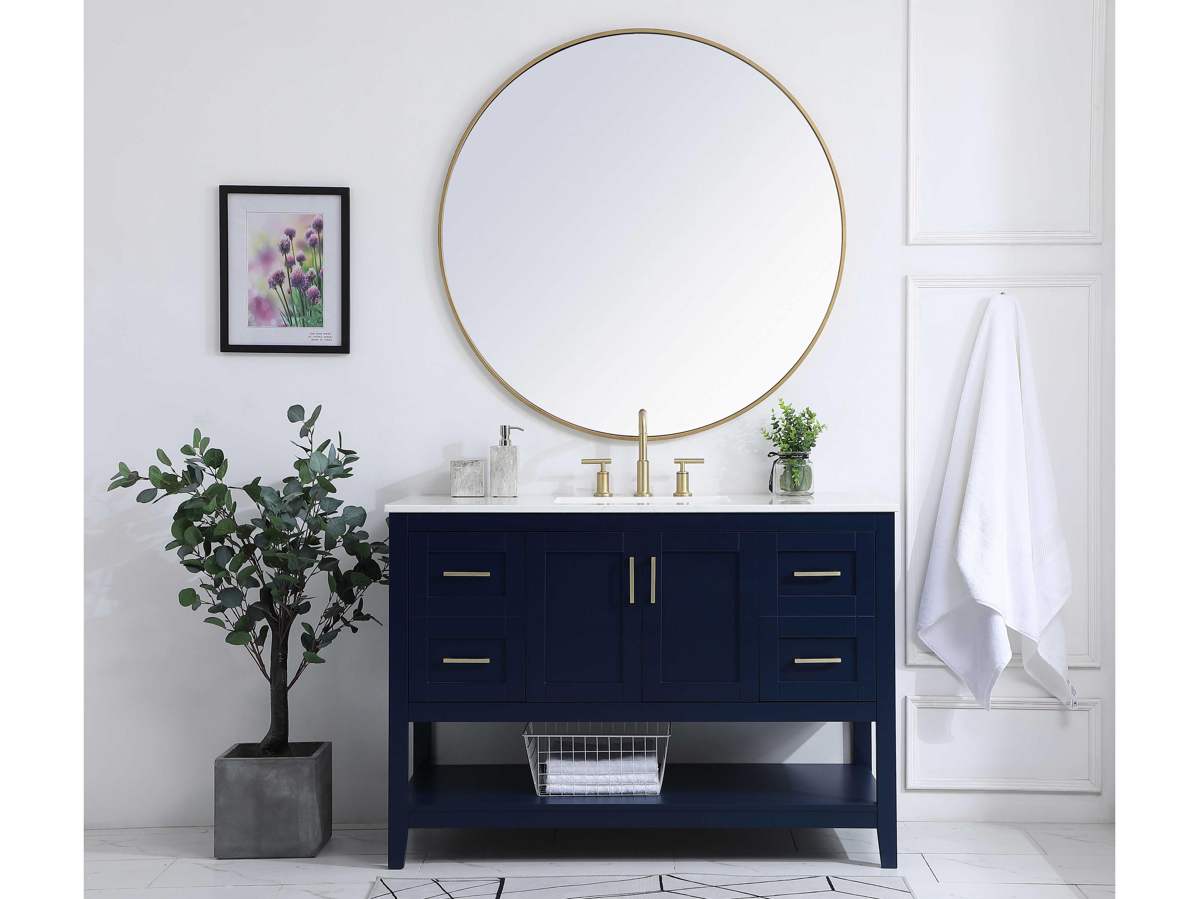 Elegant Lighting Aubrey Blue 48" Vanity