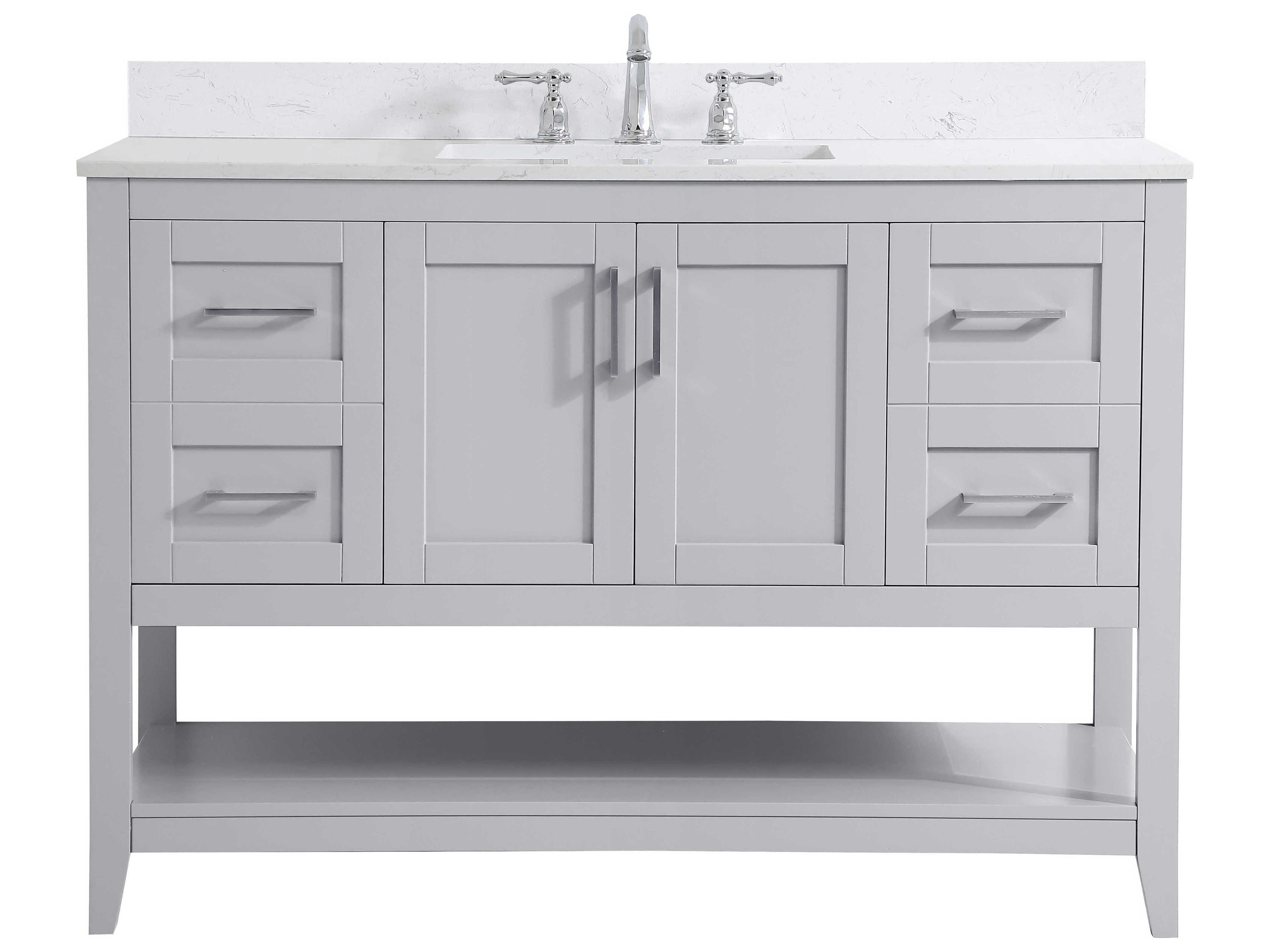 Aubrey Grey 48" Vanity with Backsplash