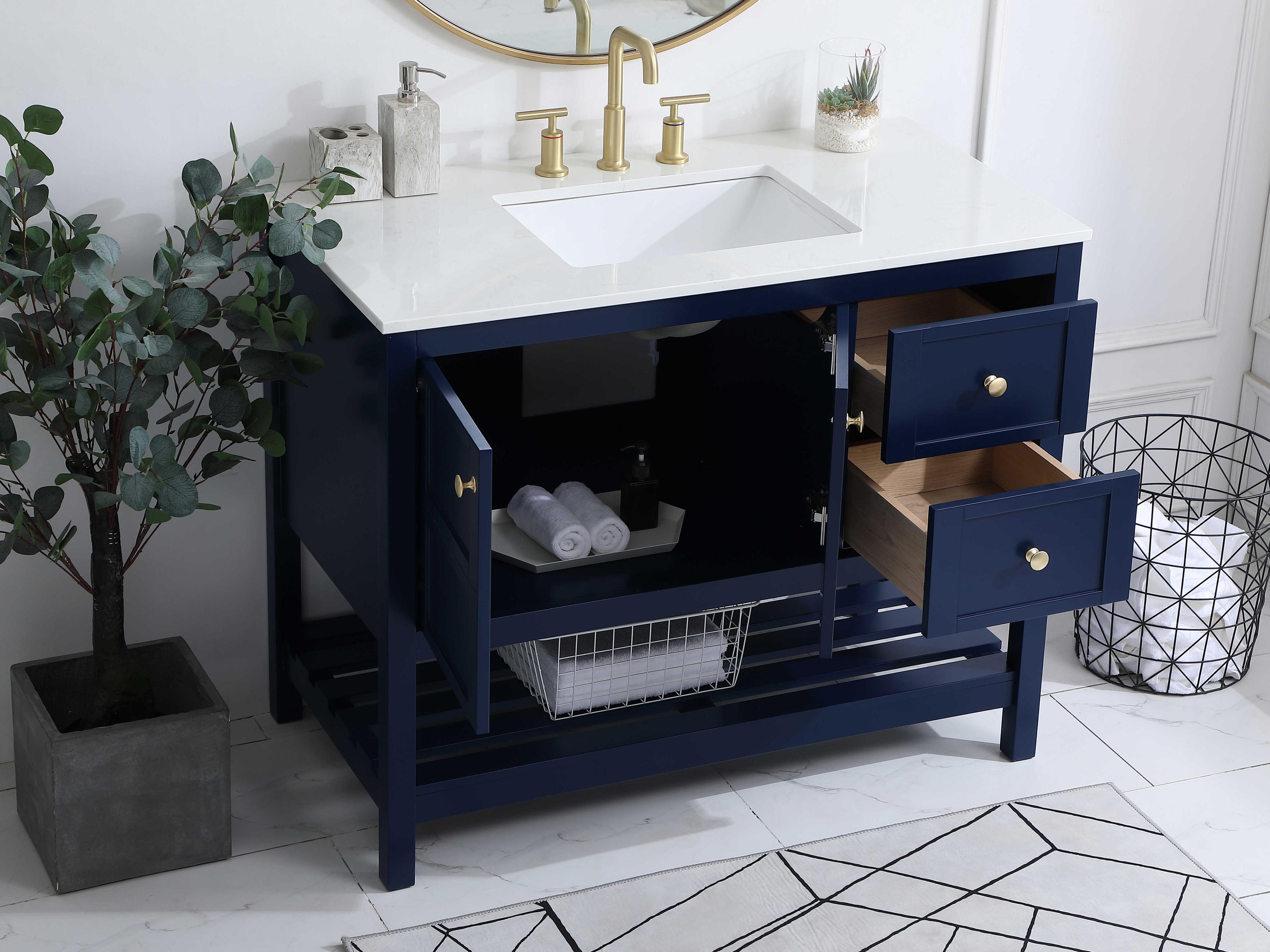 Elegant Lighting Theo Blue 42" Vanity