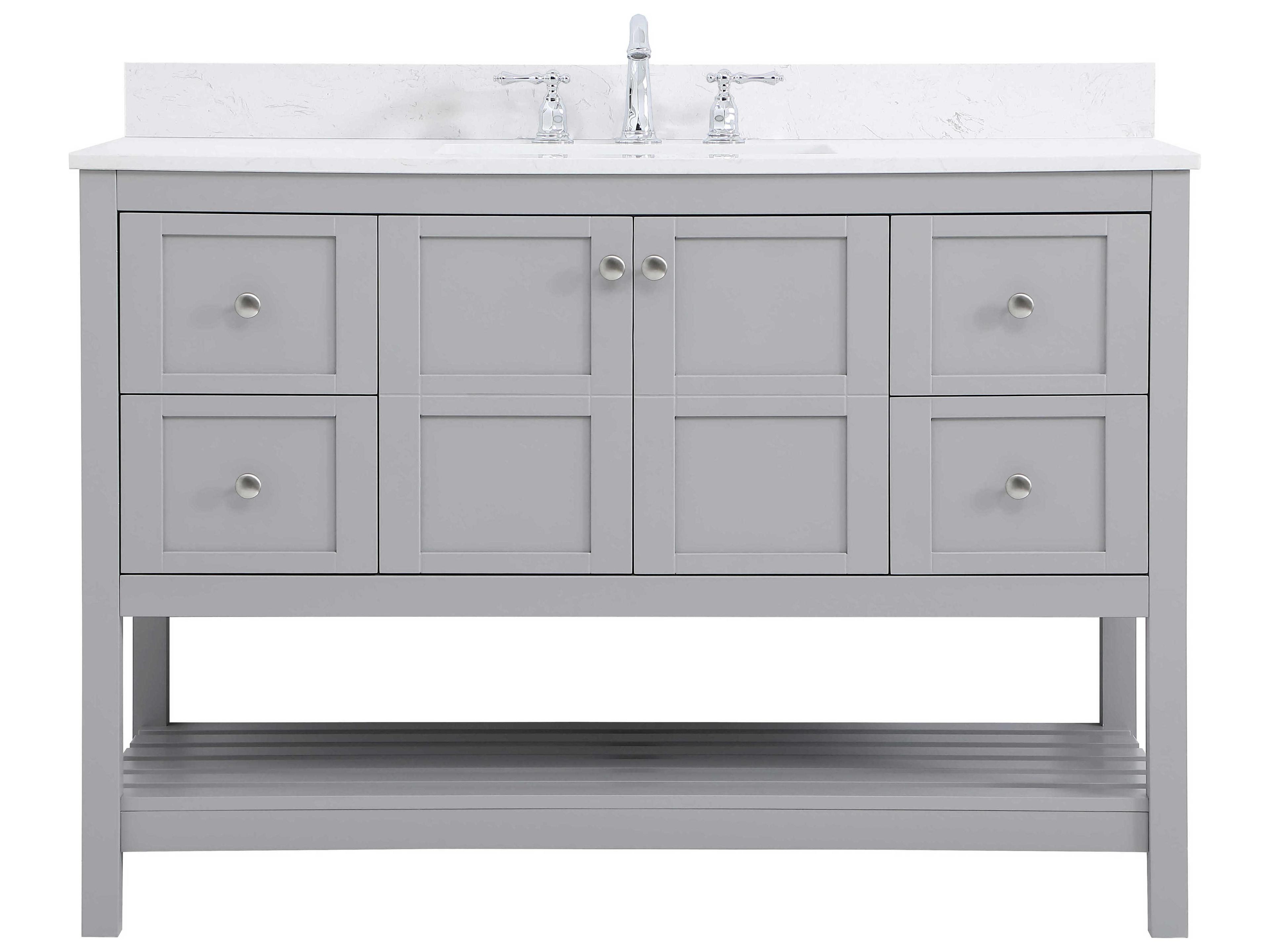Theo Gray 48" Vanity with Backsplash