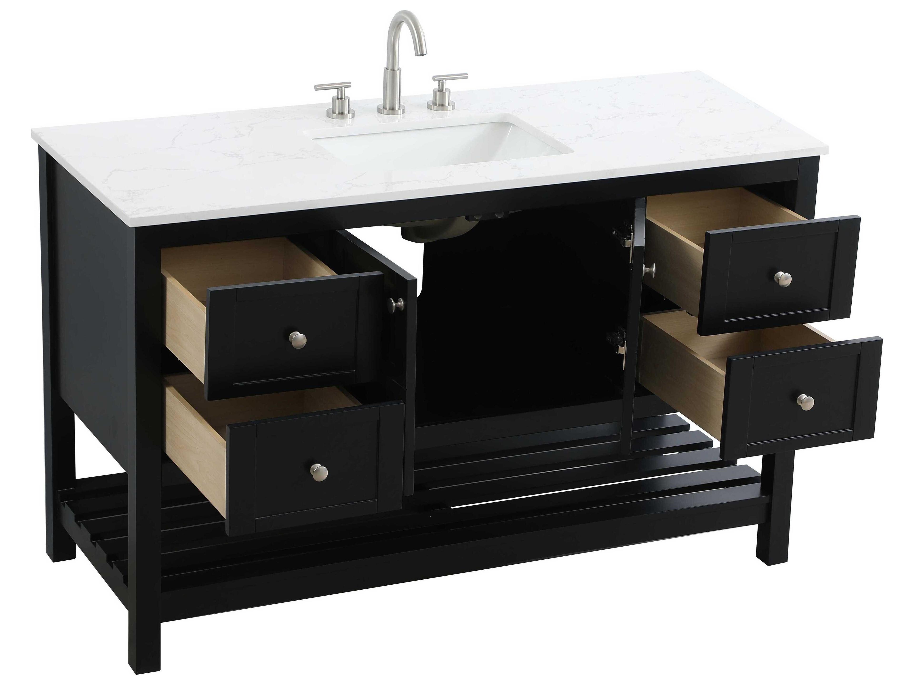 Elegant Lighting Theo Black Vanity