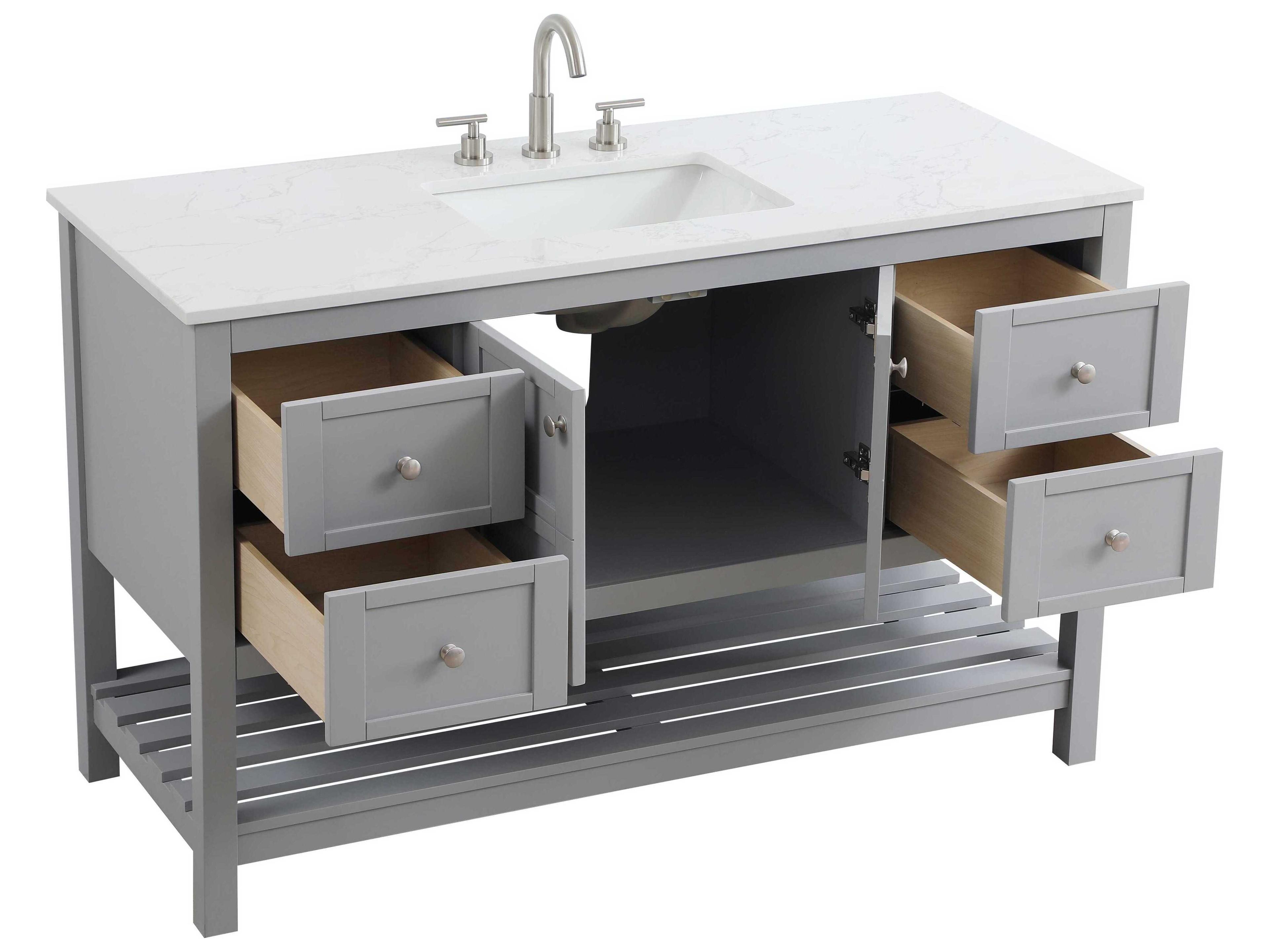 Elegant Lighting Theo Grey Vanity
