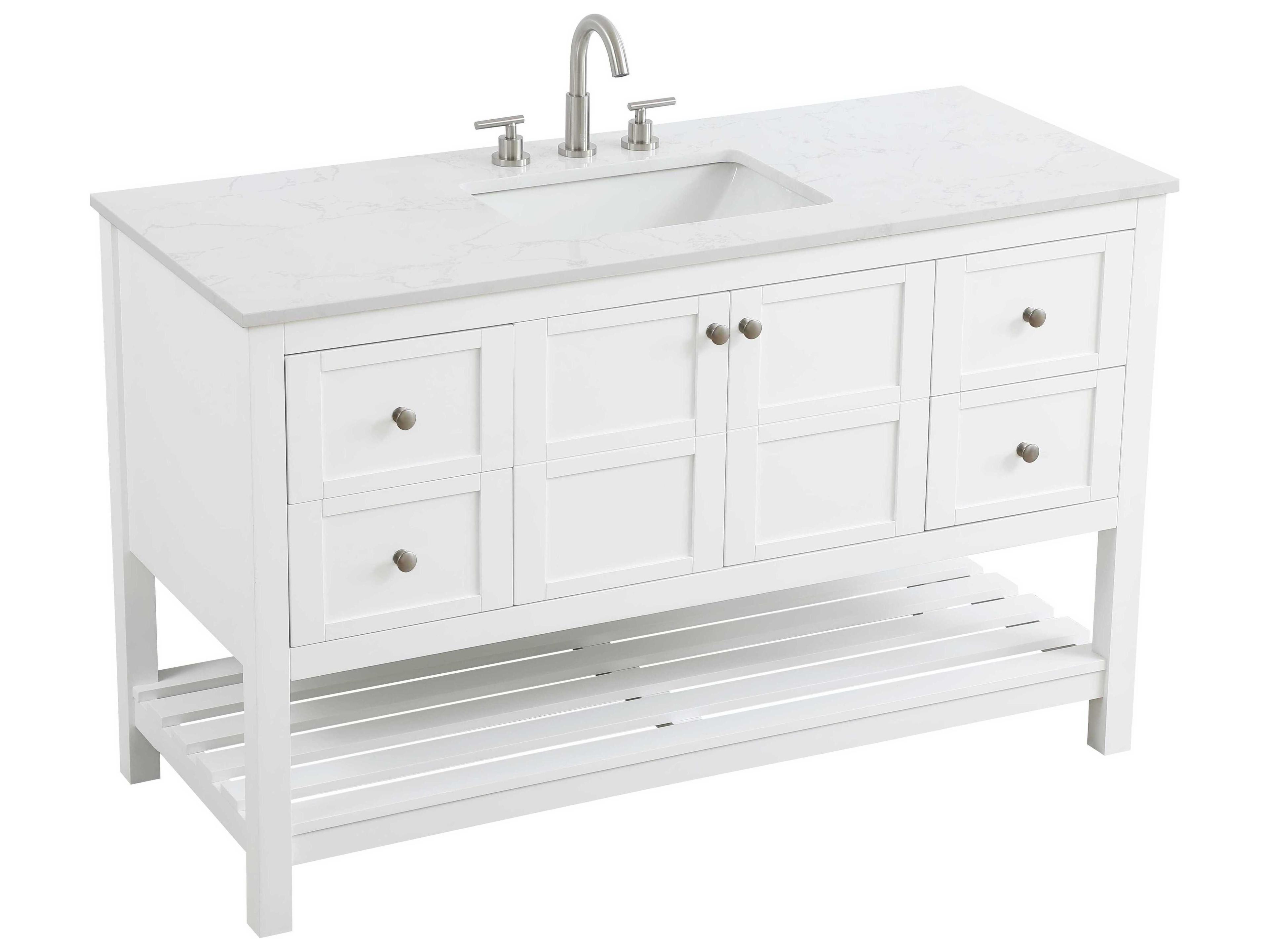Elegant Lighting Theo White Vanity