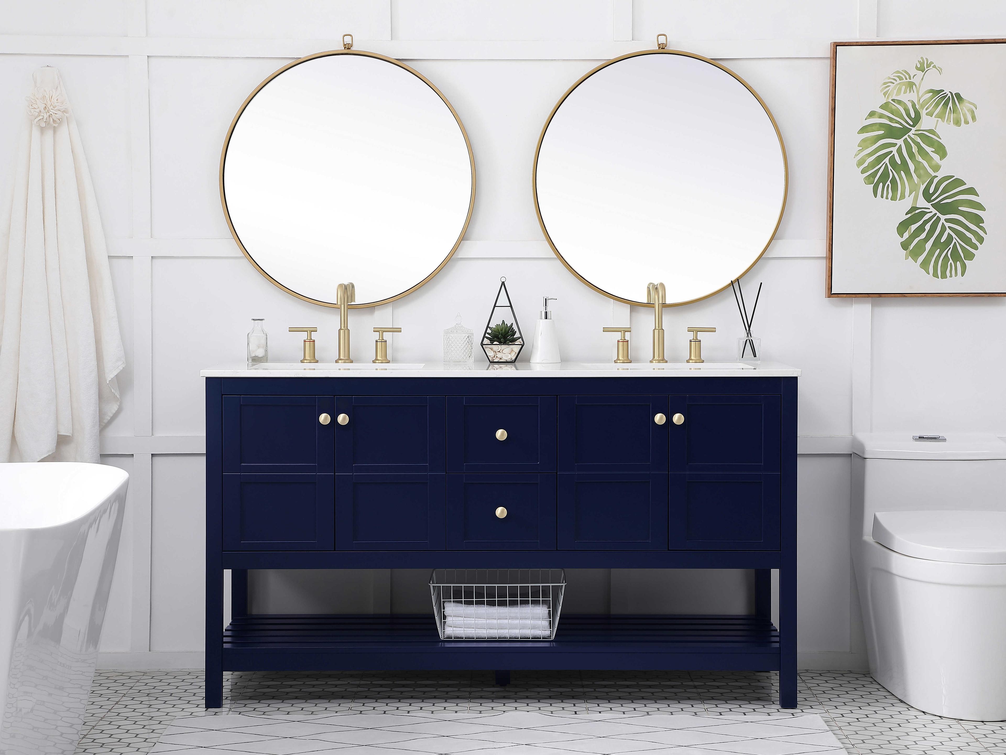 Elegant Lighting Theo Blue 60" Vanity