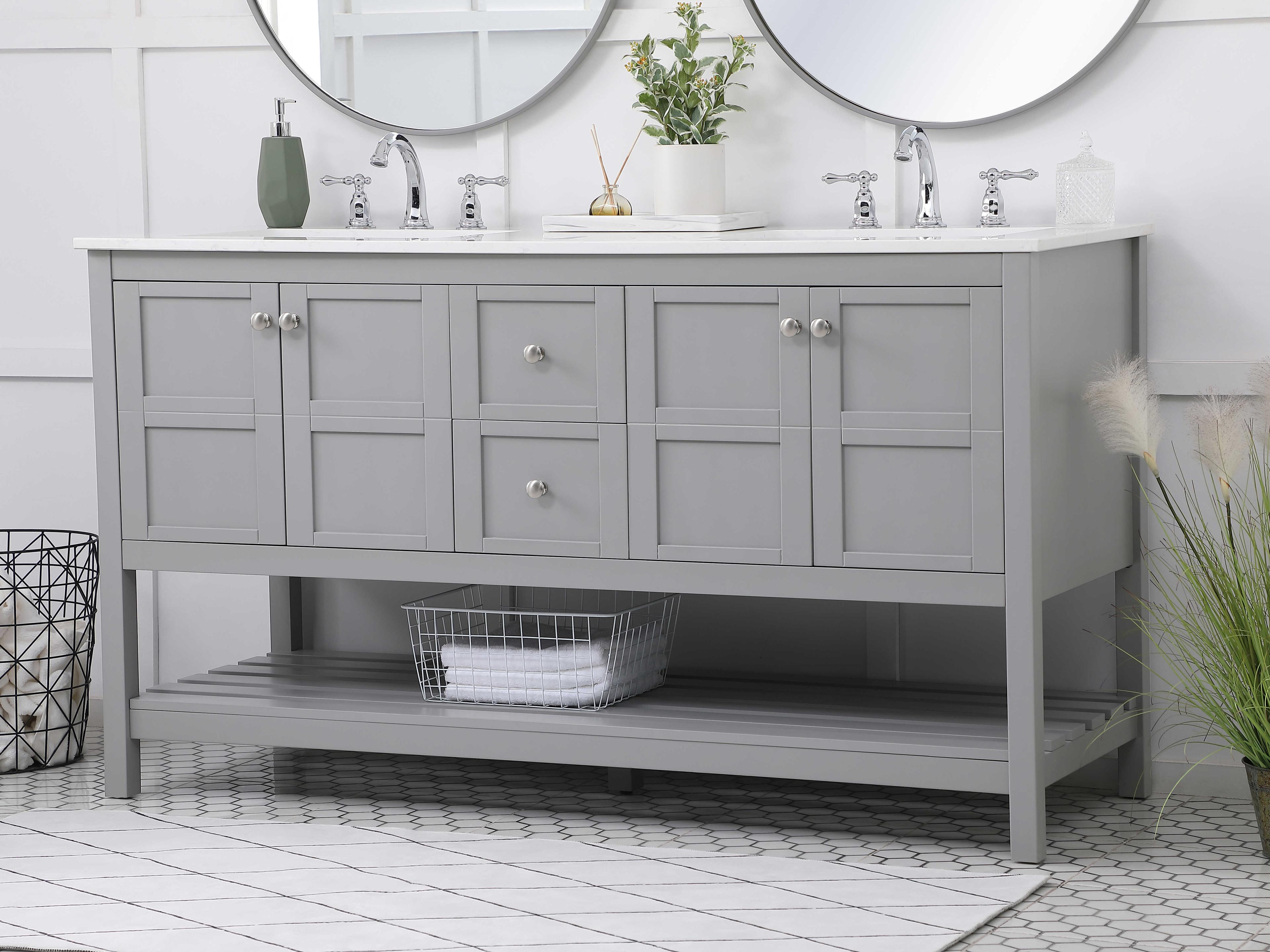 Elegant Lighting Theo Gray 60" Vanity