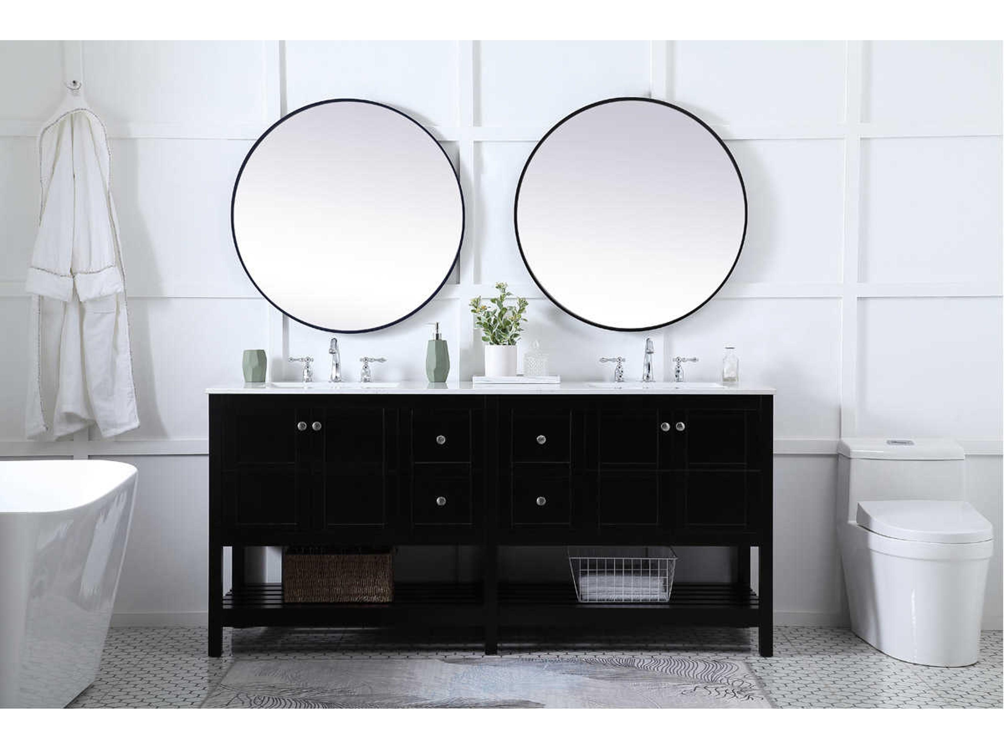 Elegant Lighting Theo Black 72" Vanity