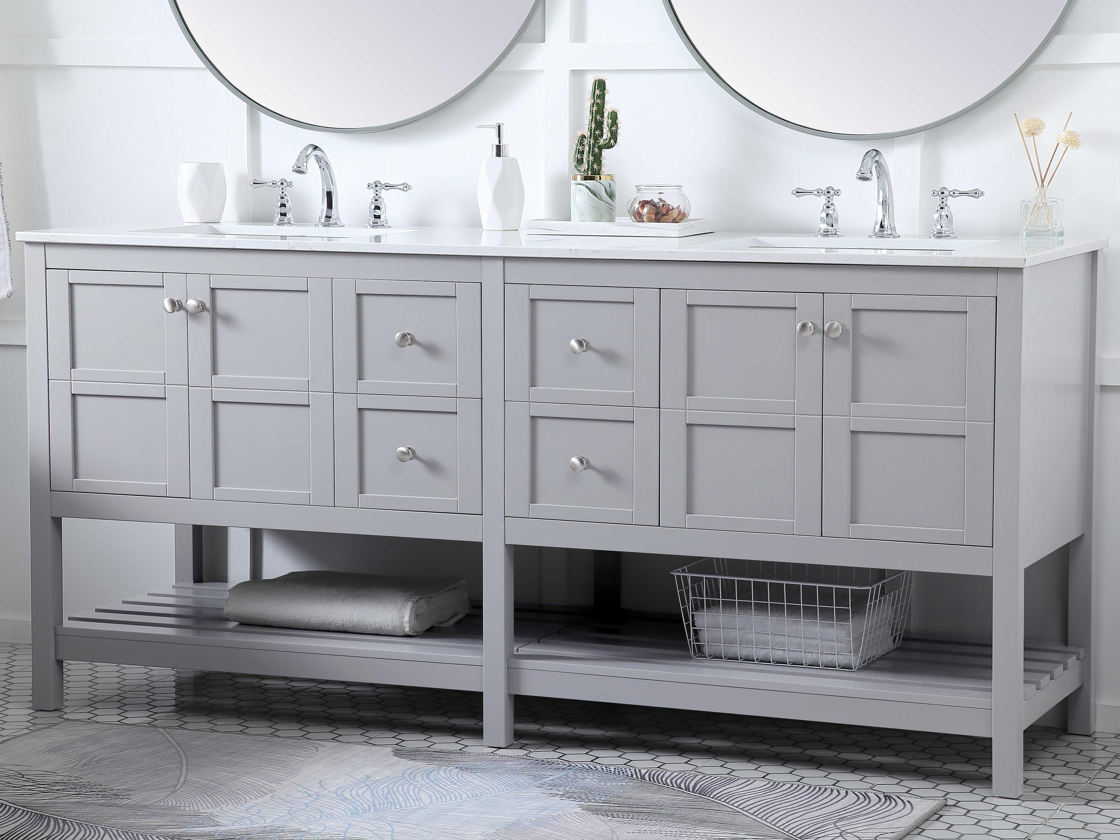 Elegant Lighting Theo Gray 72" Vanity