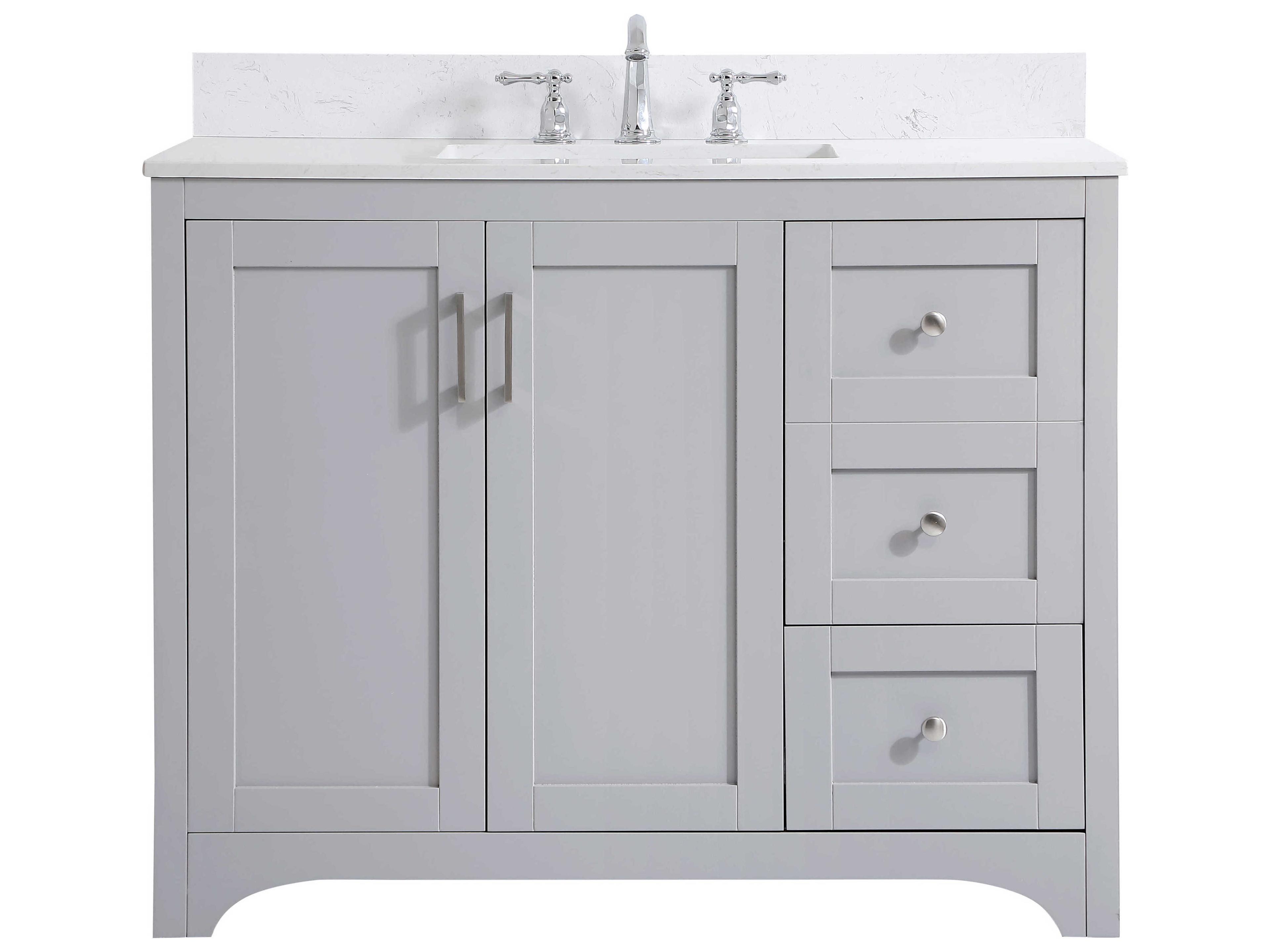 Moore Grey 42" Vanity with Backsplash