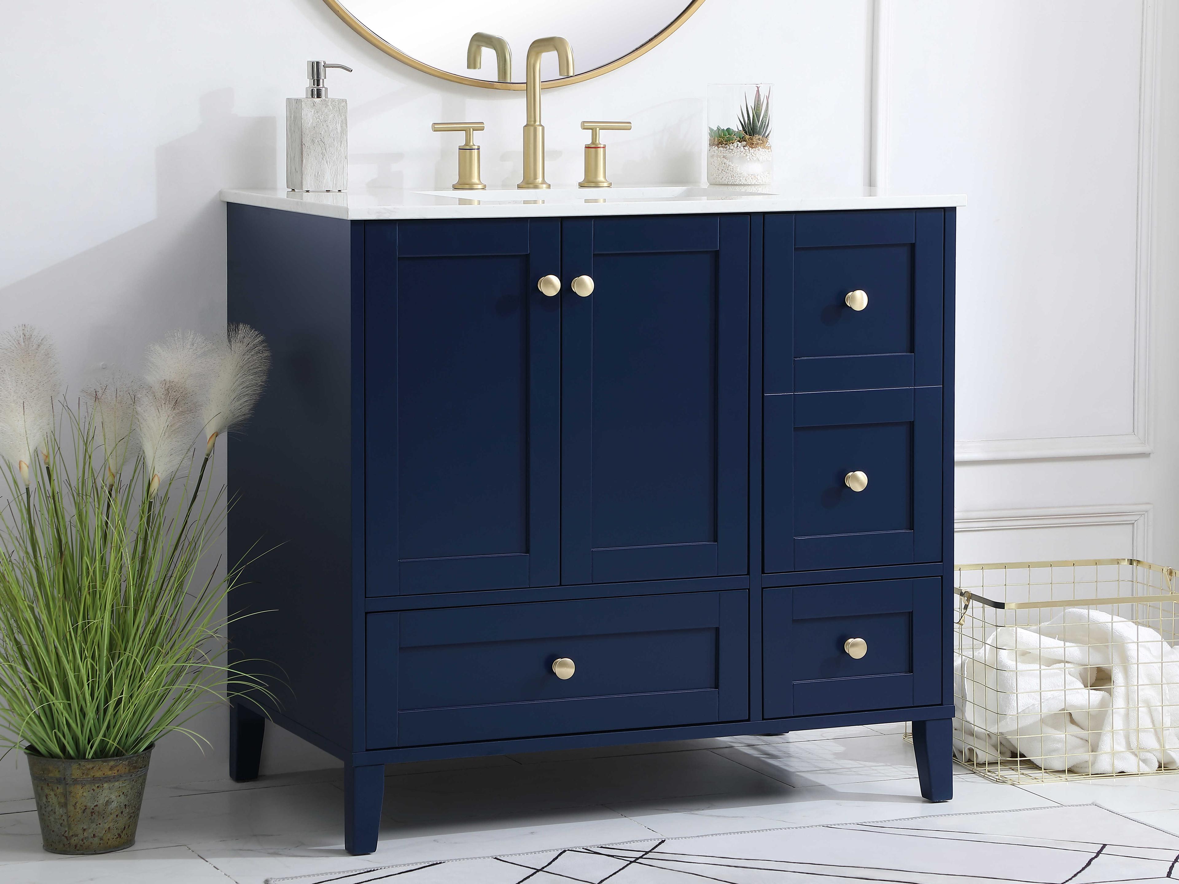 Elegant Lighting Sommerville Blue 36" Vanity