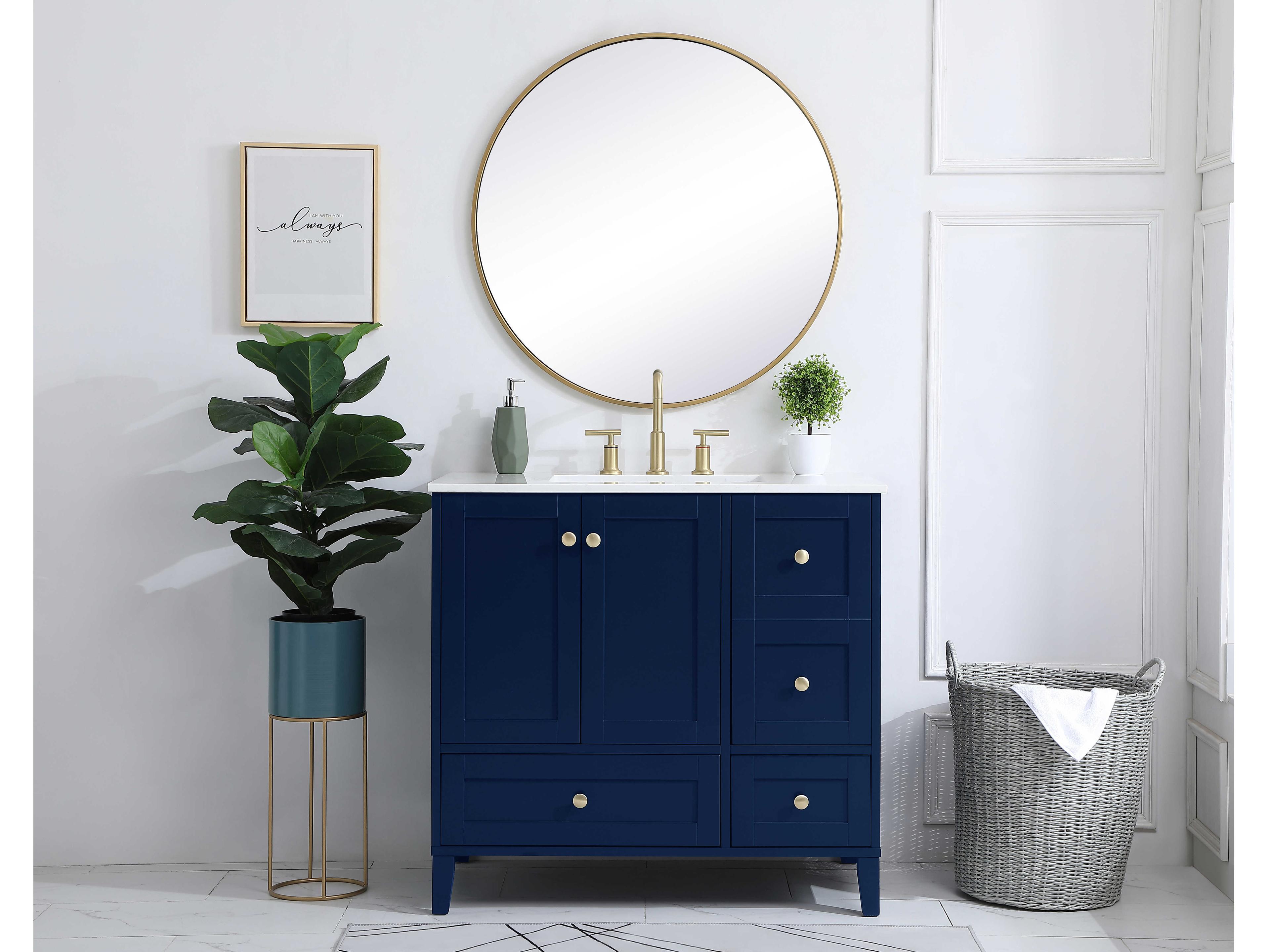 Elegant Lighting Sommerville Blue 36" Vanity