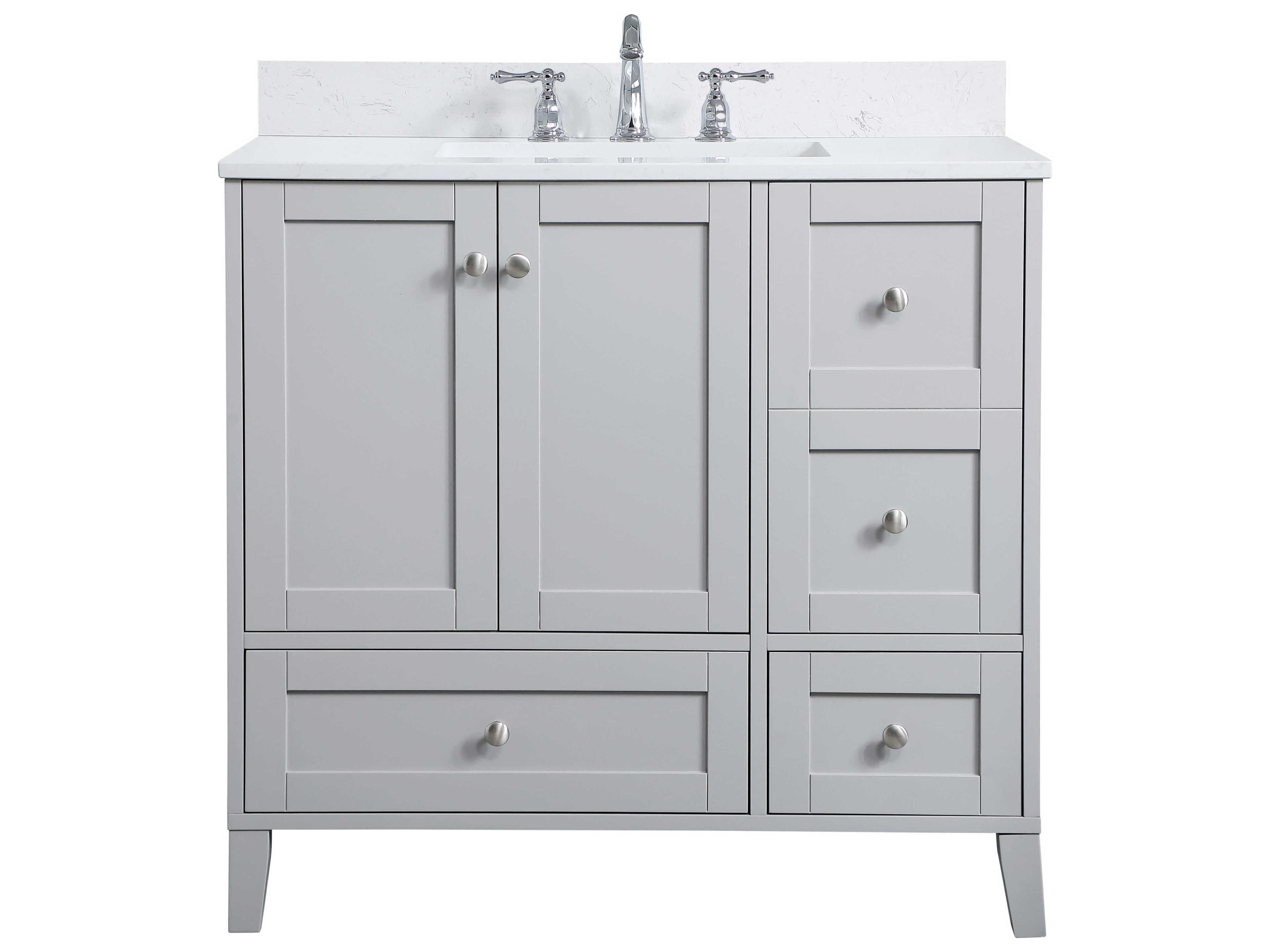 Sommerville Grey 36" Vanity with Backsplash