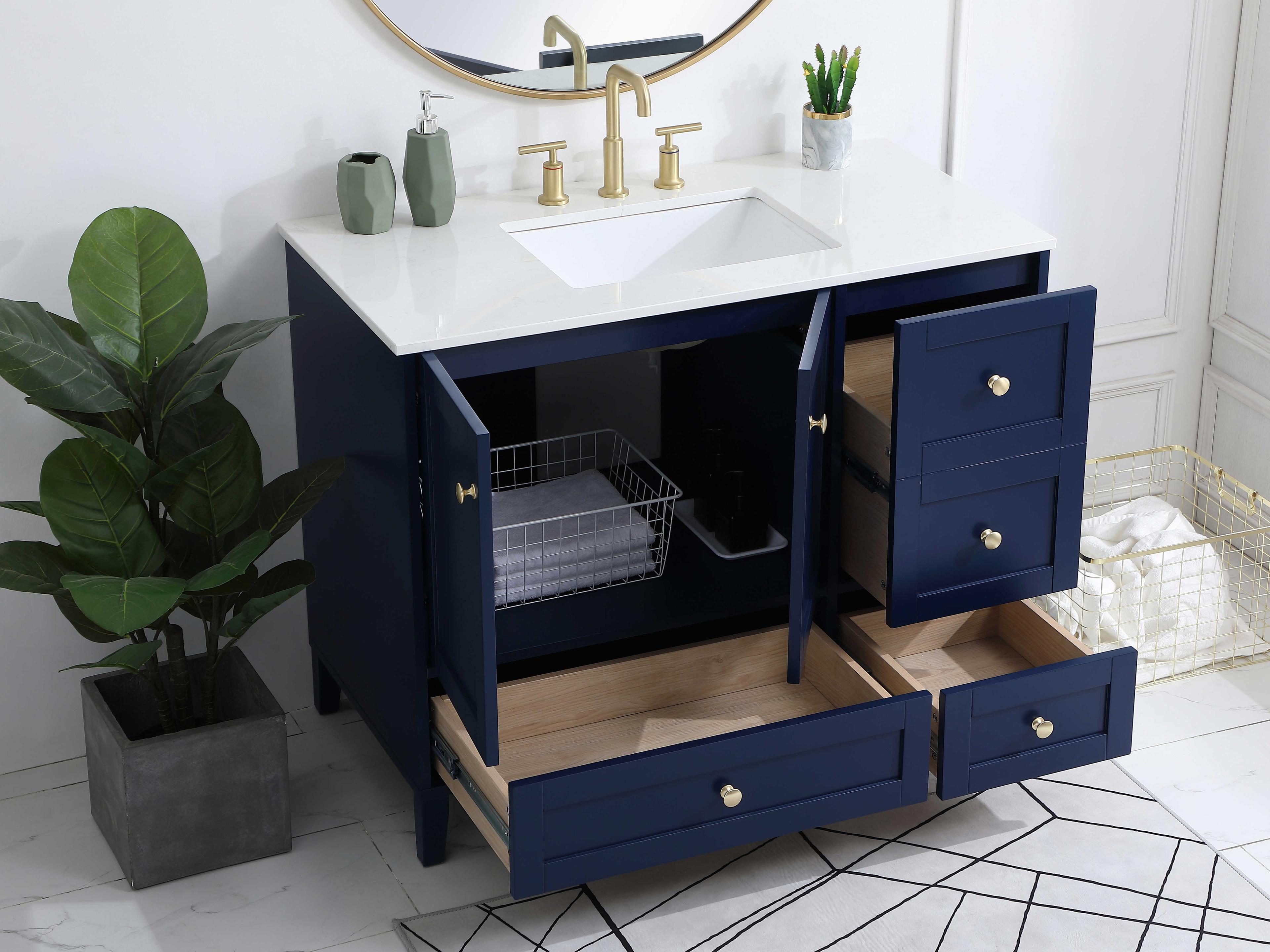 Elegant Lighting Sommerville Blue 42" Vanity