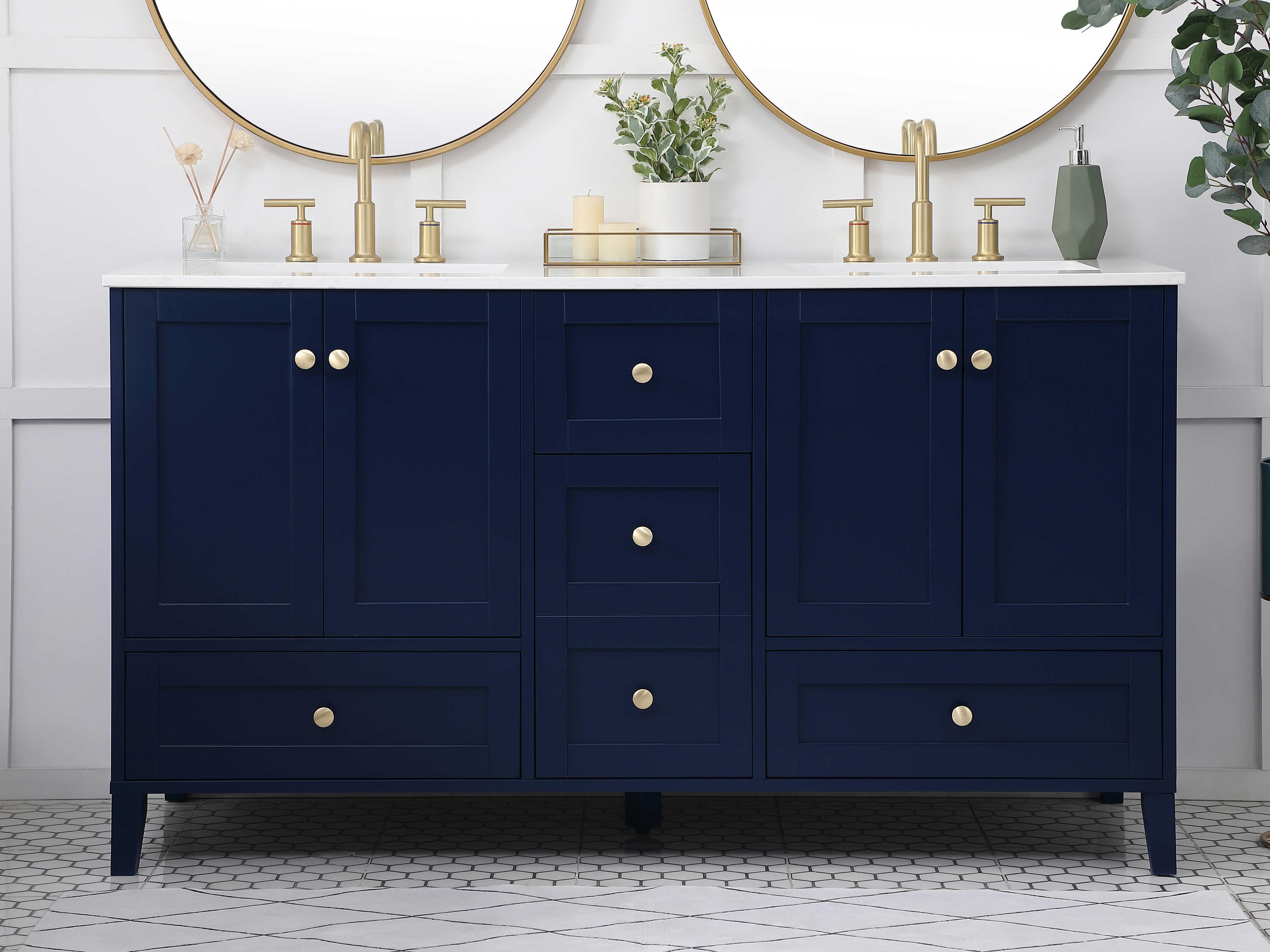 Elegant Lighting Sommerville Blue 60" Vanity