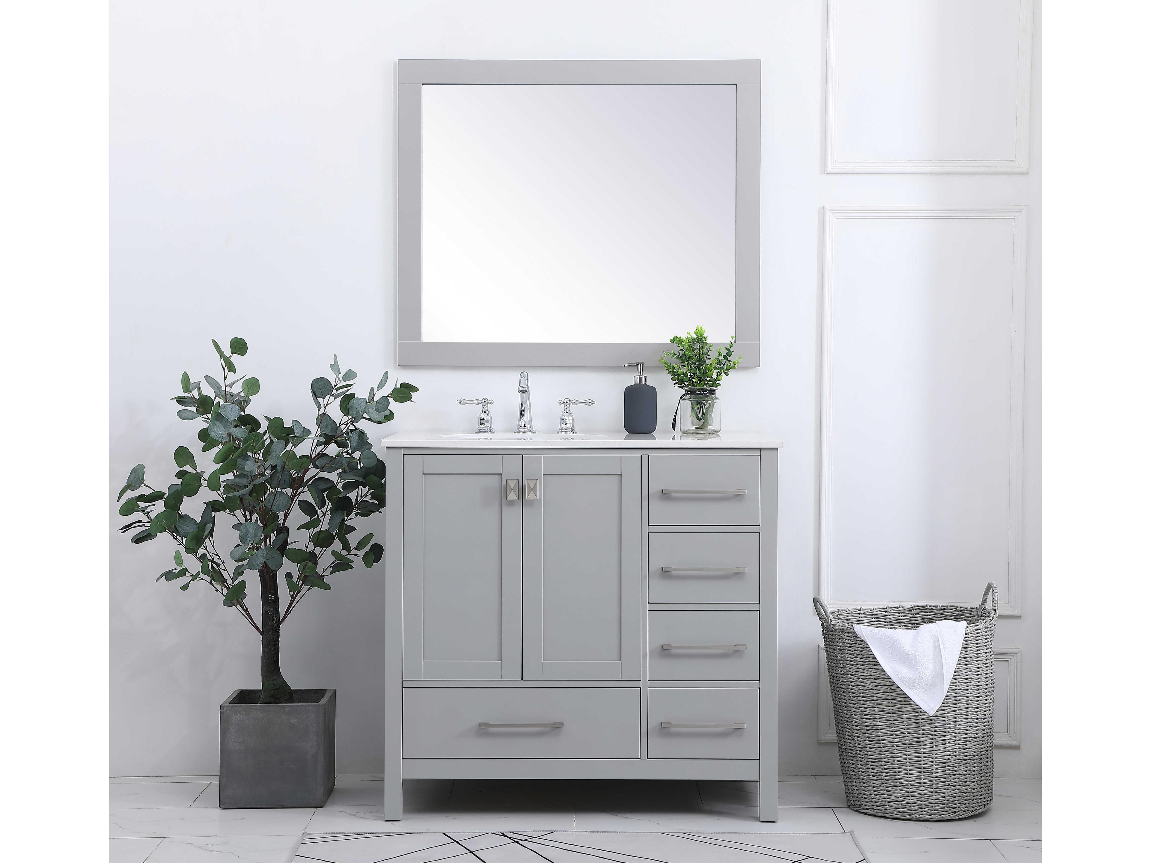 Elegant Lighting Irene Gray 36" Vanity
