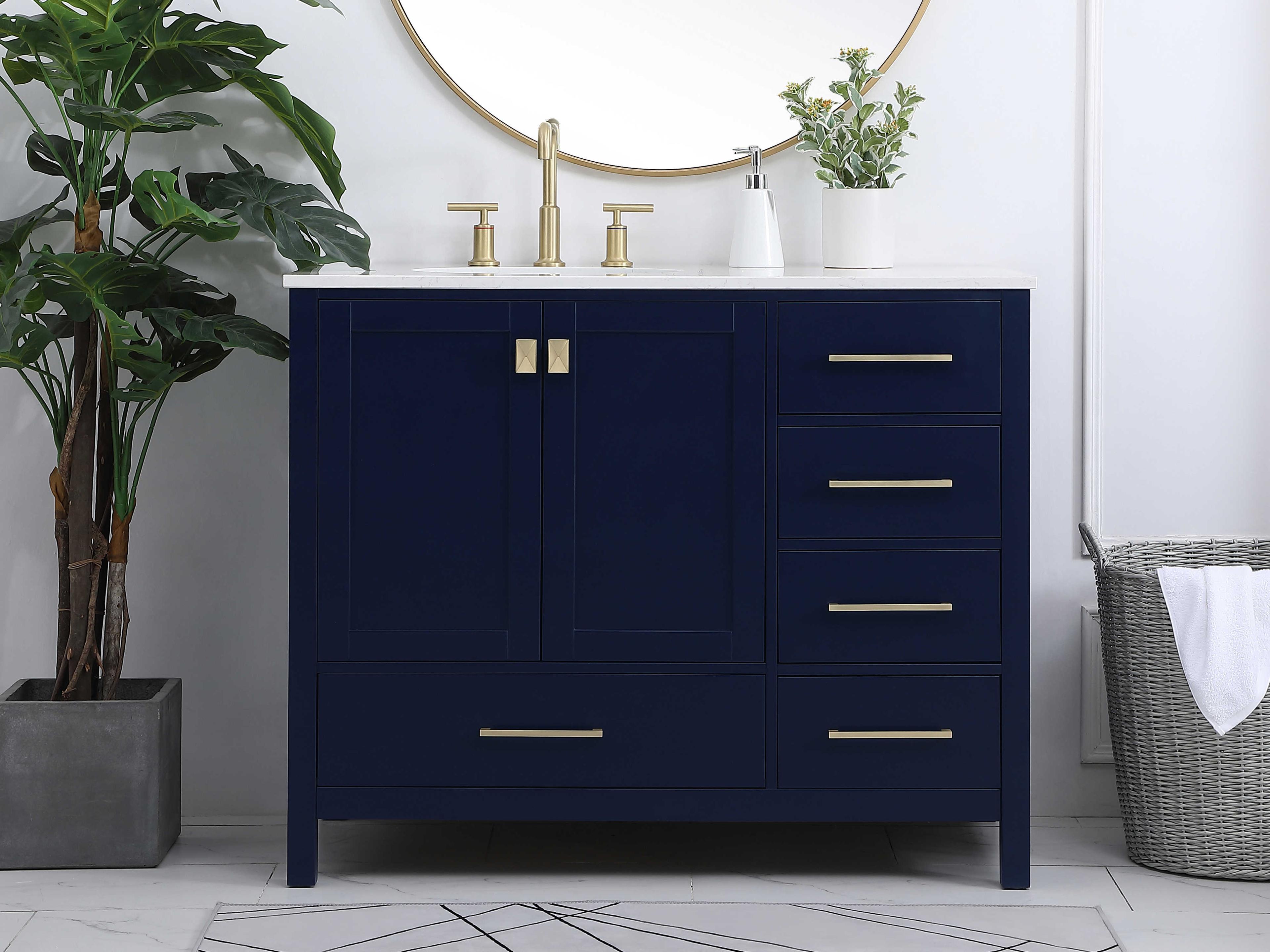 Elegant Lighting Irene Blue 42" Vanity