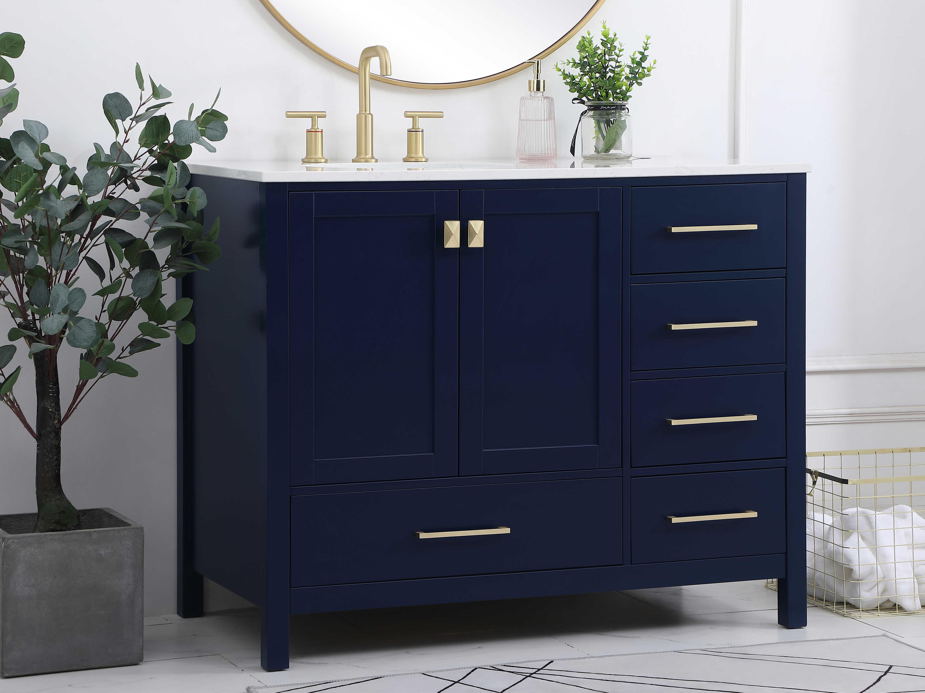 Elegant Lighting Irene Blue 42" Vanity