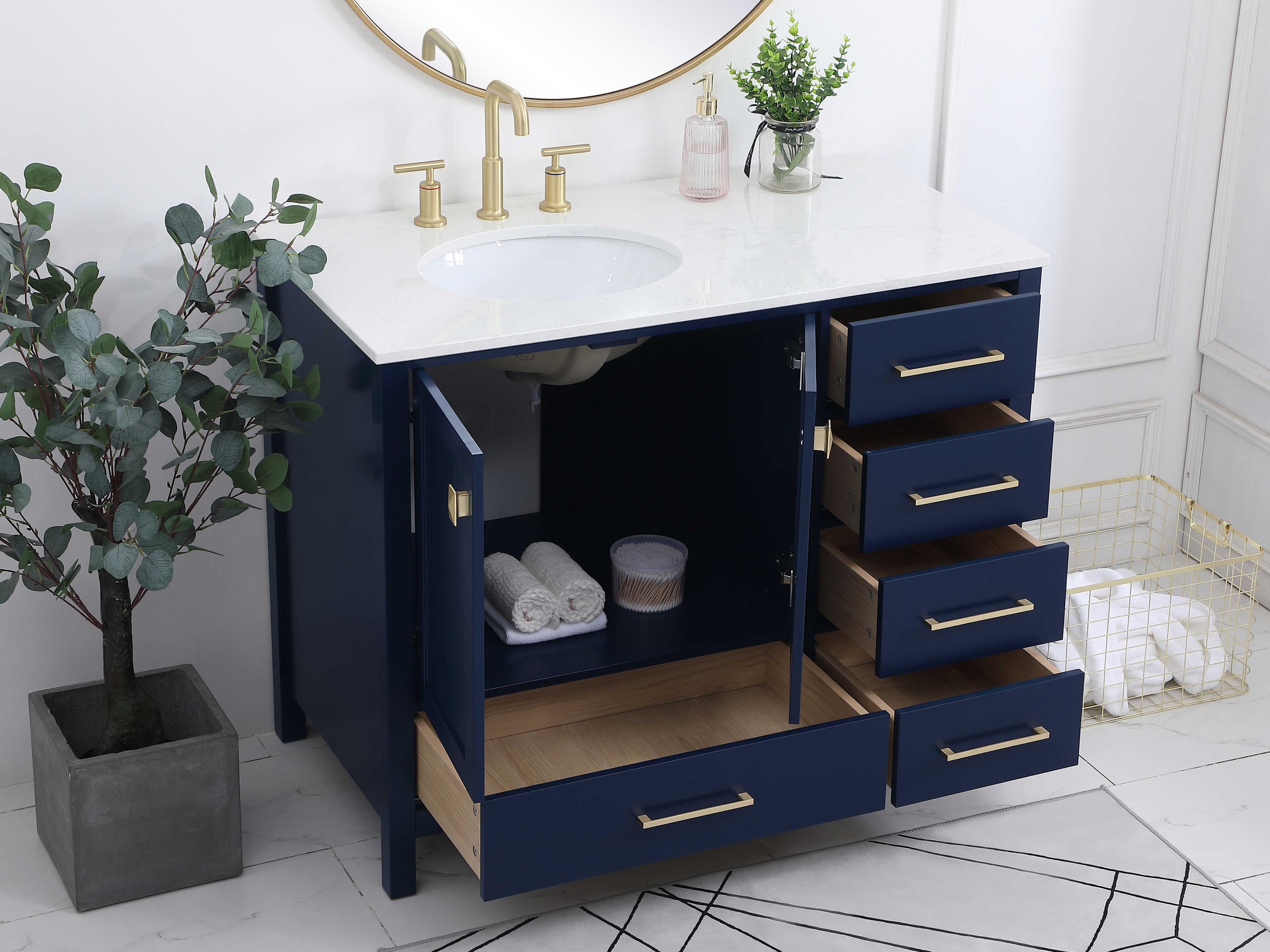 Elegant Lighting Irene Blue 42" Vanity