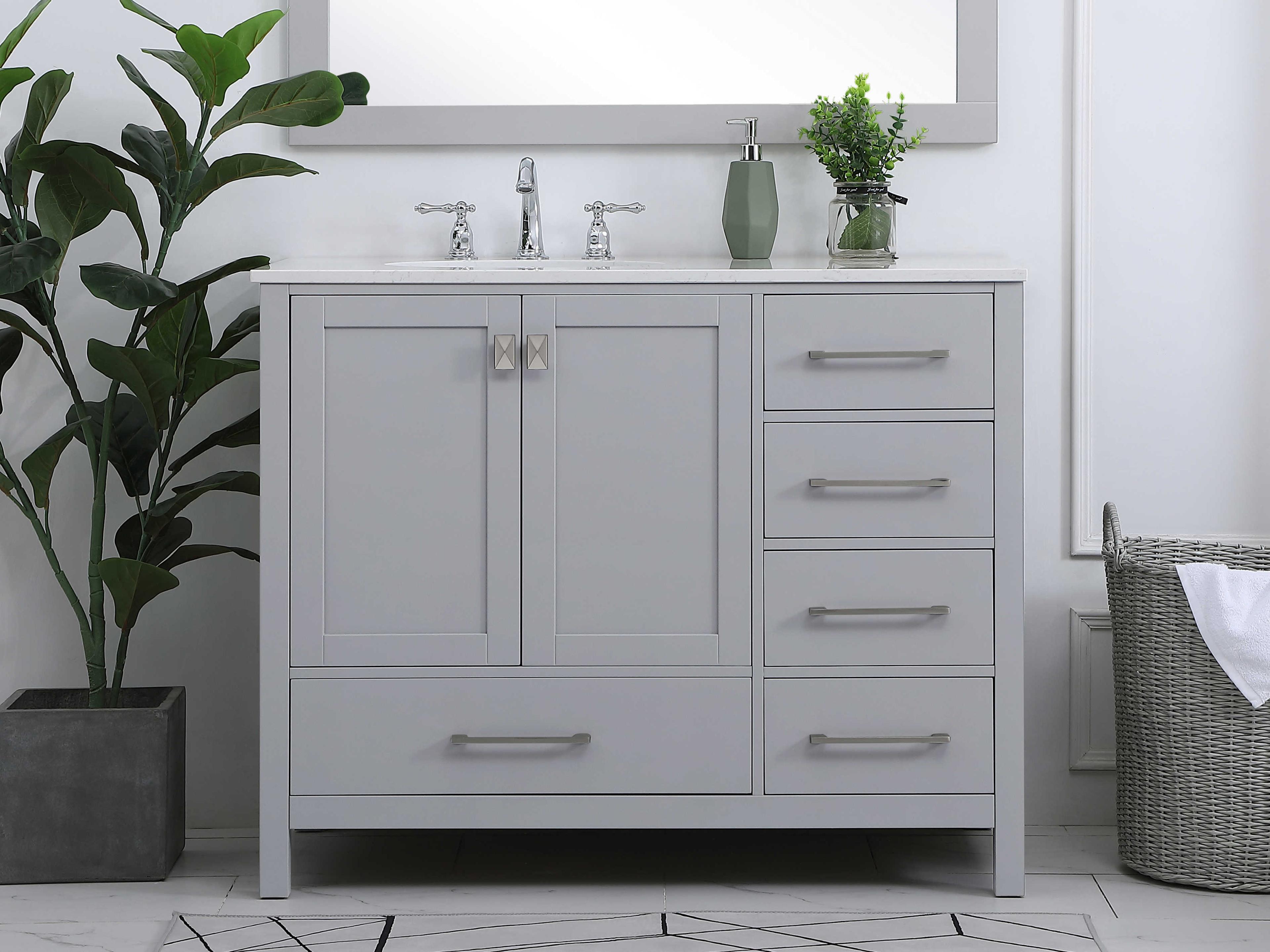 Elegant Lighting Irene Gray 42" Vanity