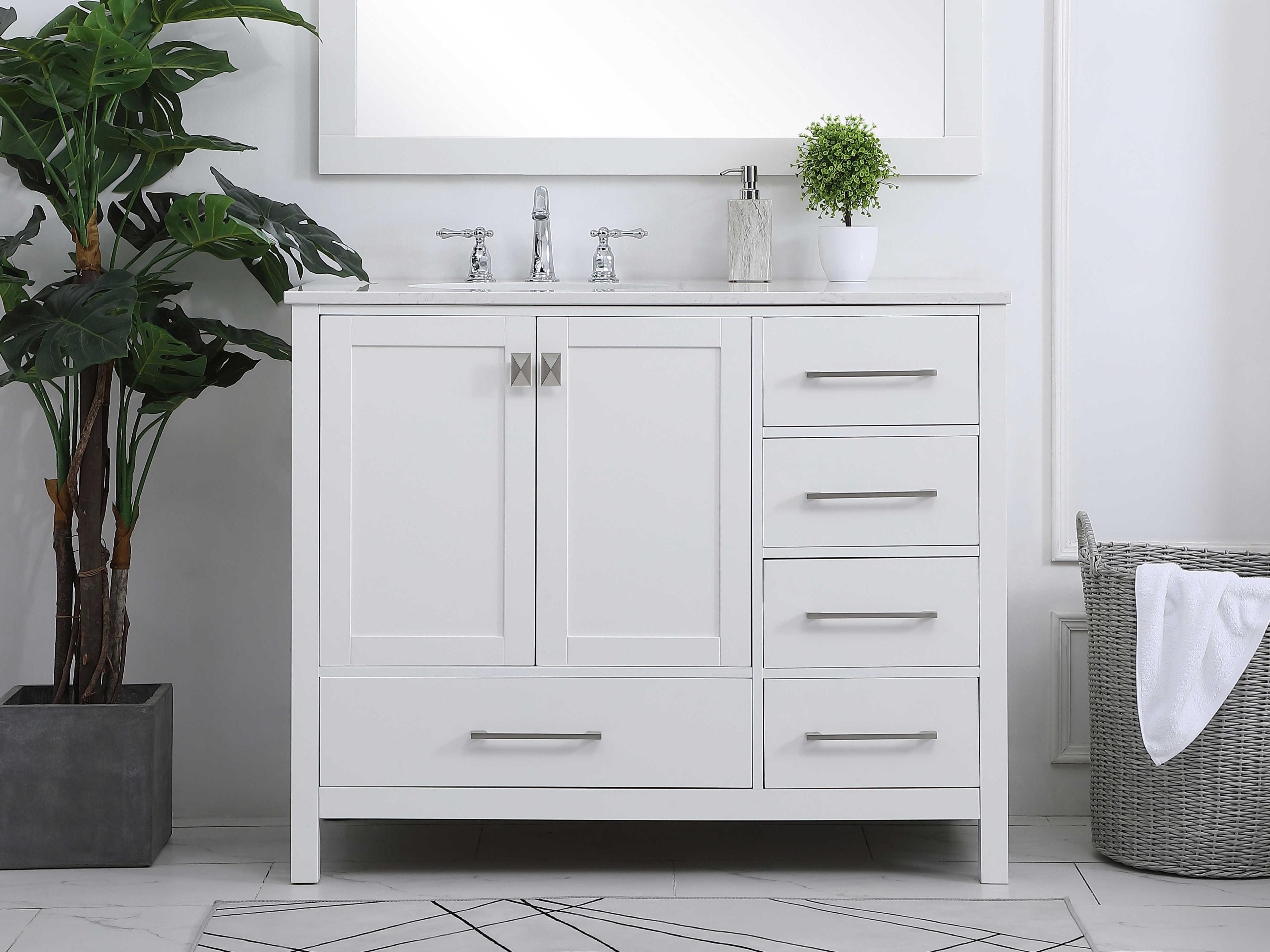 Elegant Lighting Irene White 42" Vanity