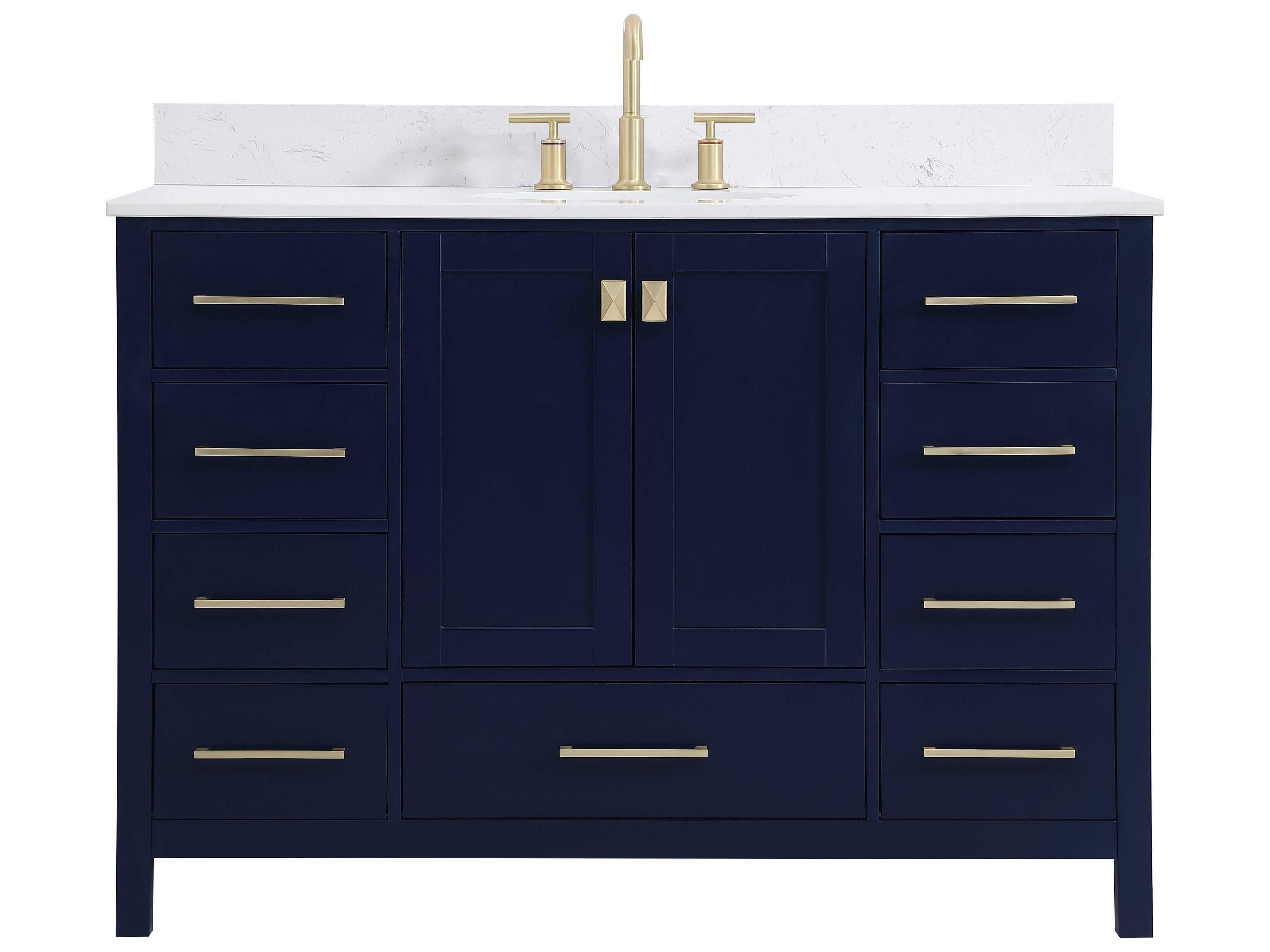 Irene Blue 48" Vanity with Backsplash