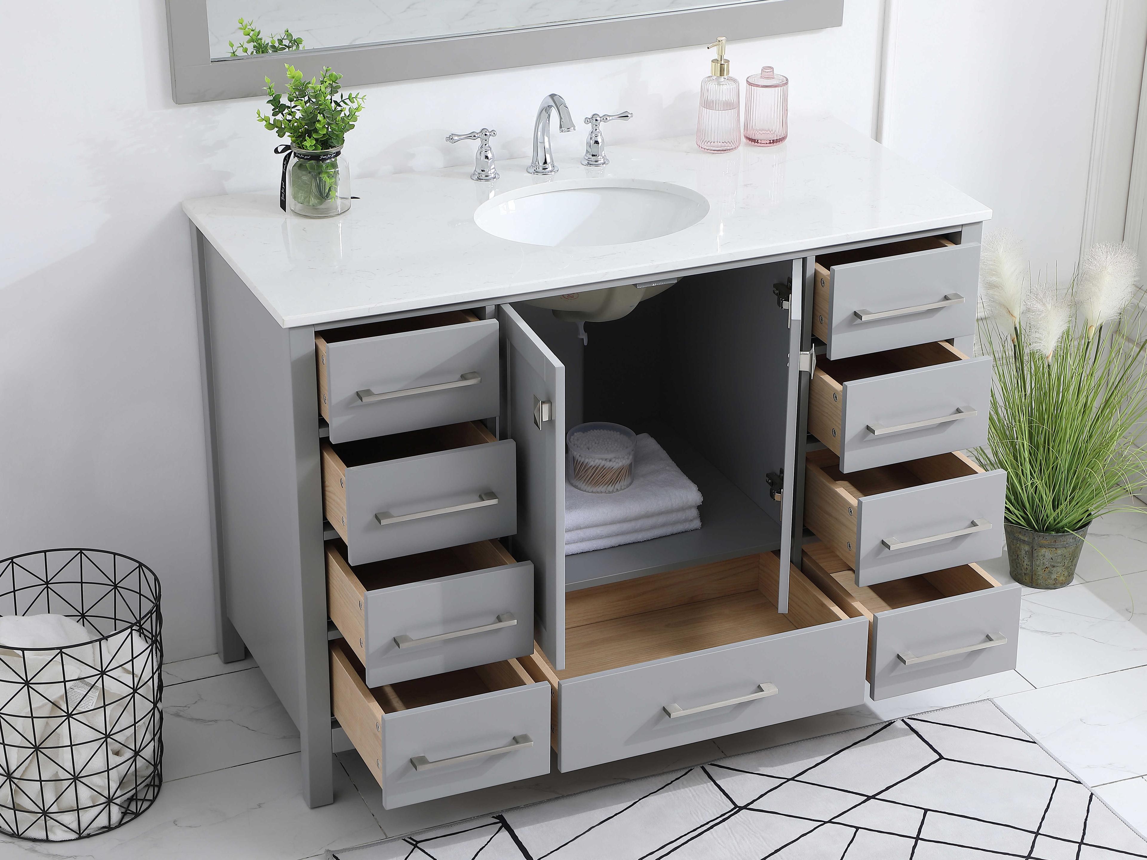 Elegant Lighting Irene Gray 48" Vanity