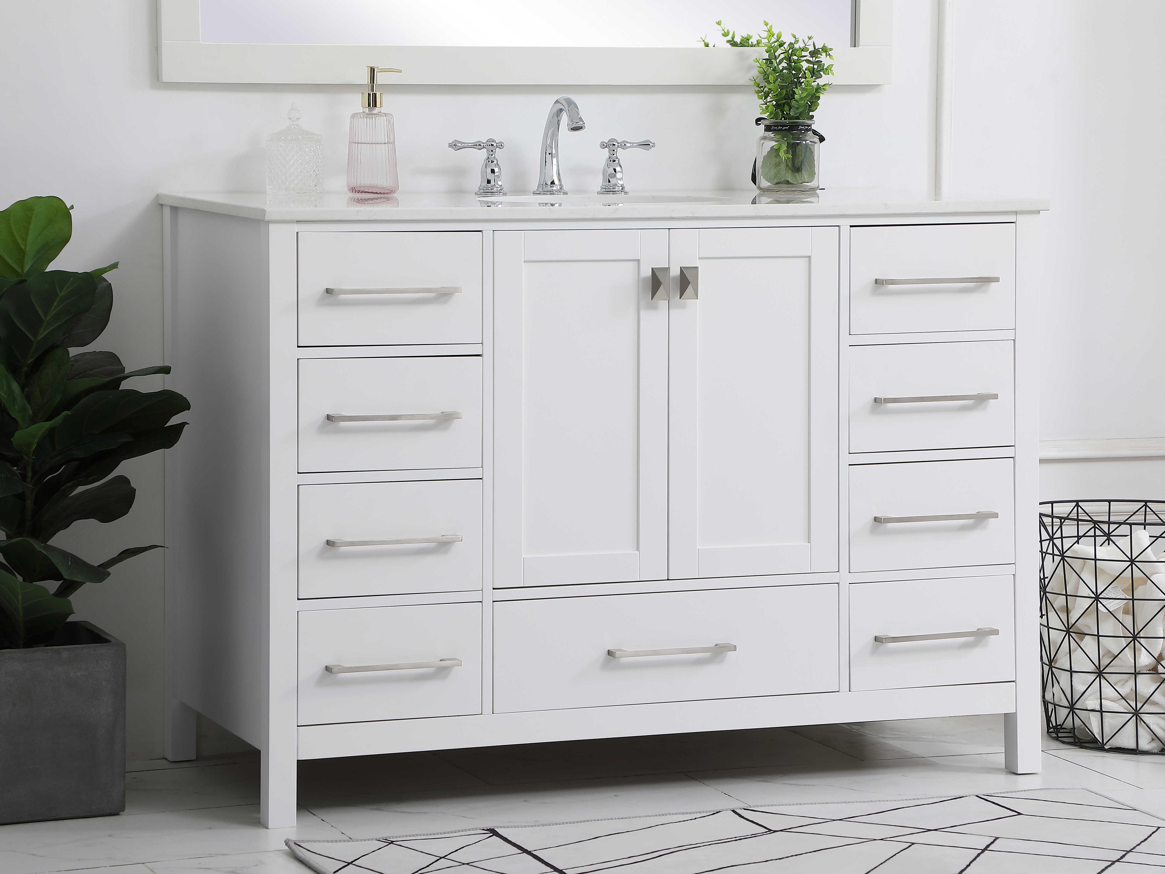 Elegant Lighting Irene White 48" Vanity