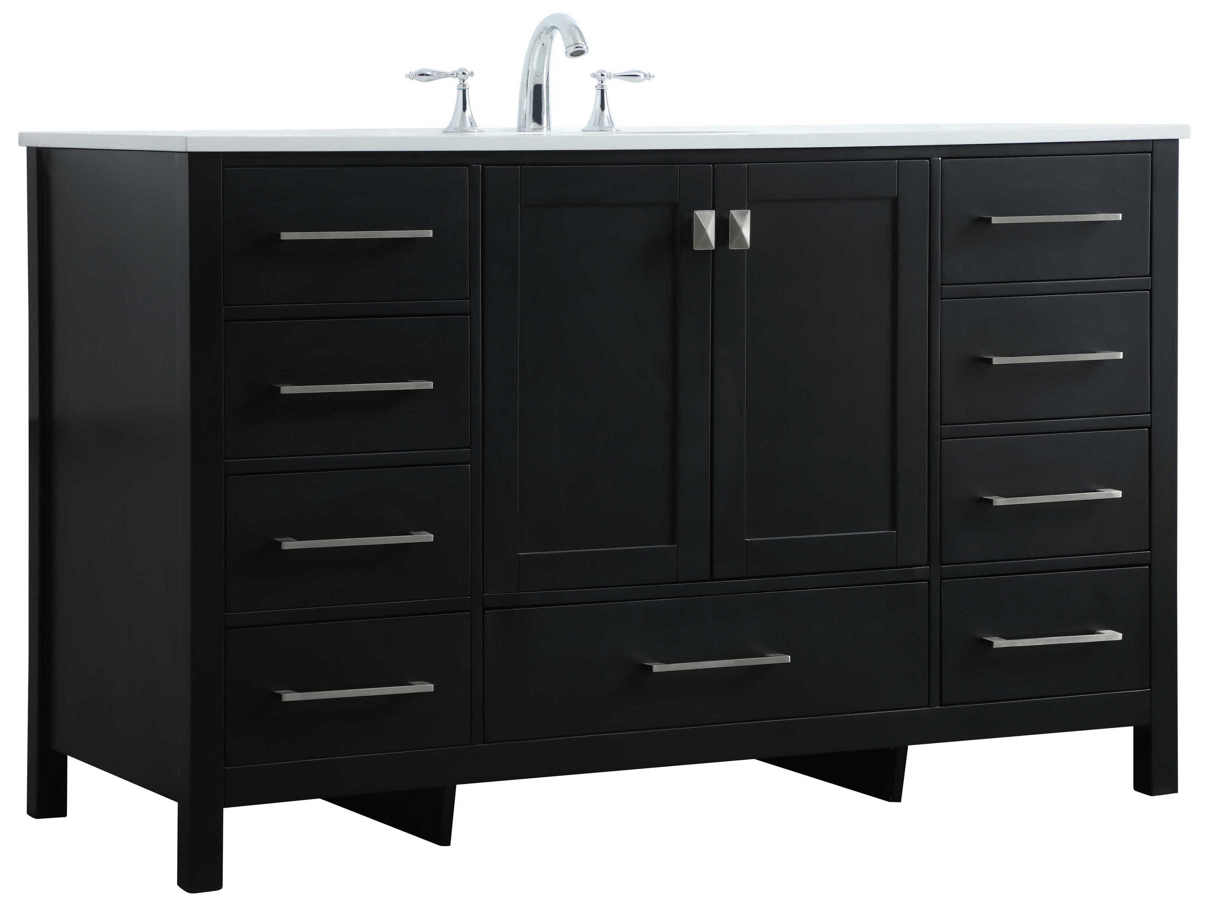 Elegant Lighting Irene Black Vanity