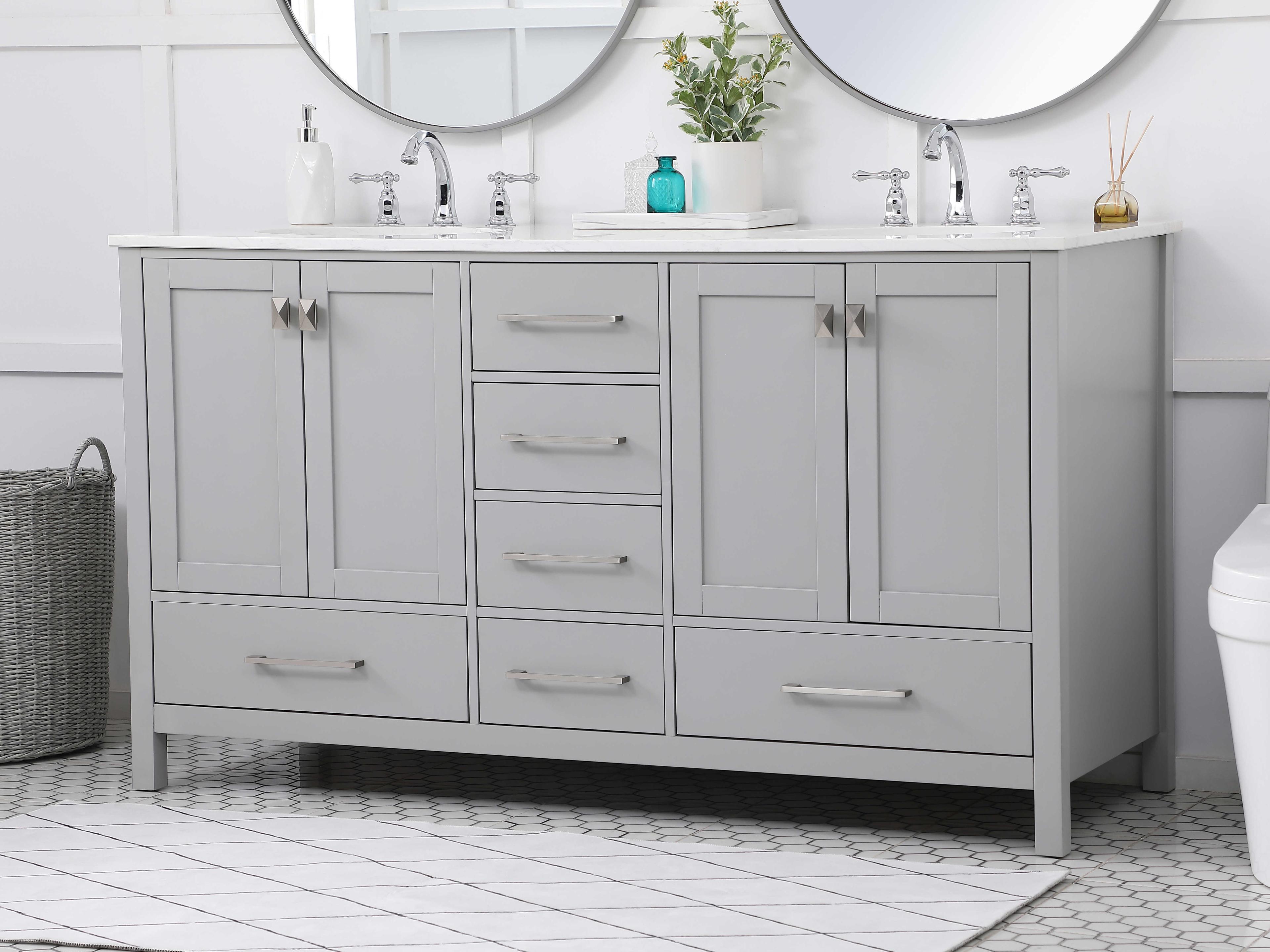 Elegant Lighting Irene Gray 60" Vanity