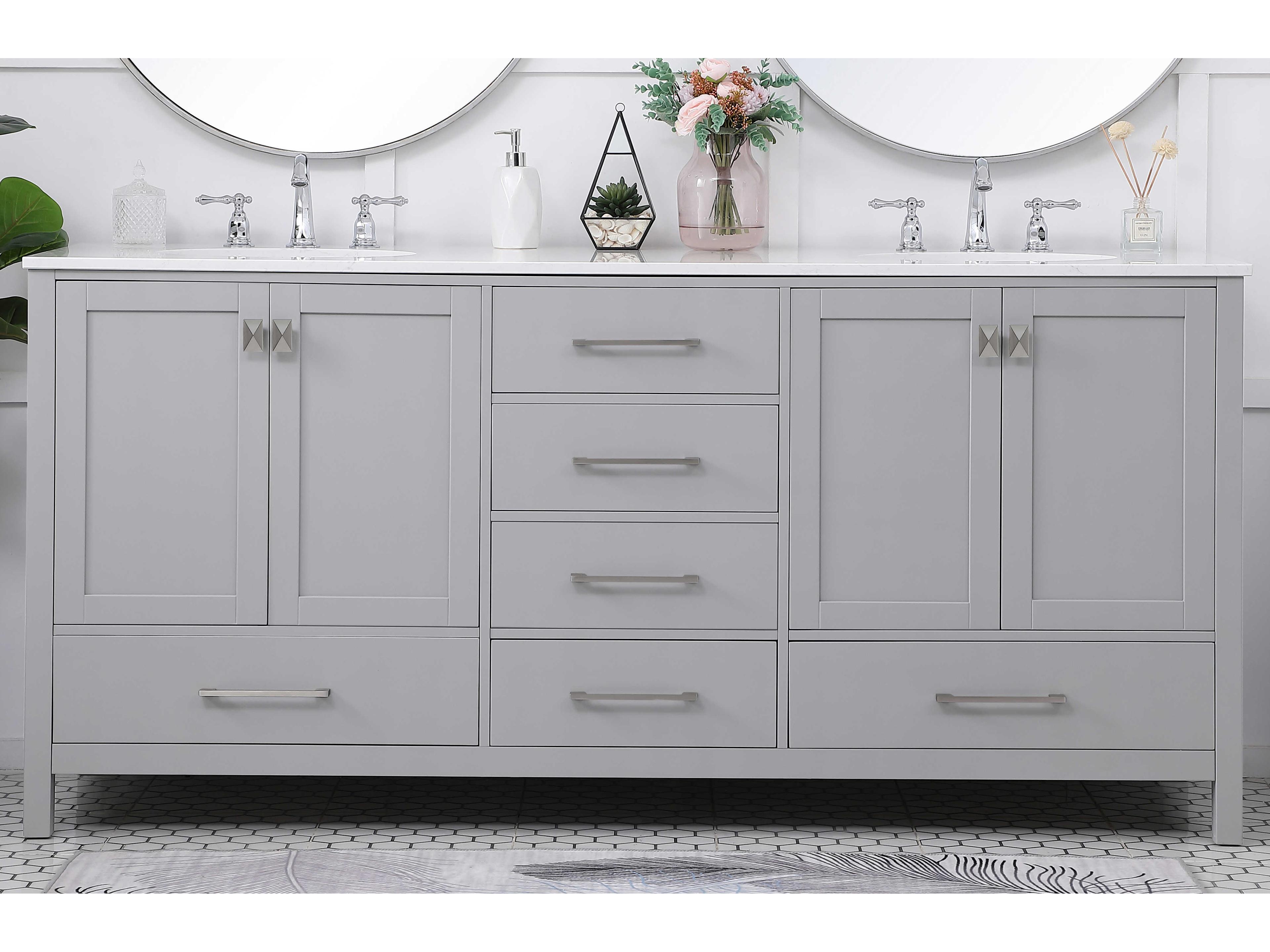 Elegant Lighting Irene Gray 72" Vanity